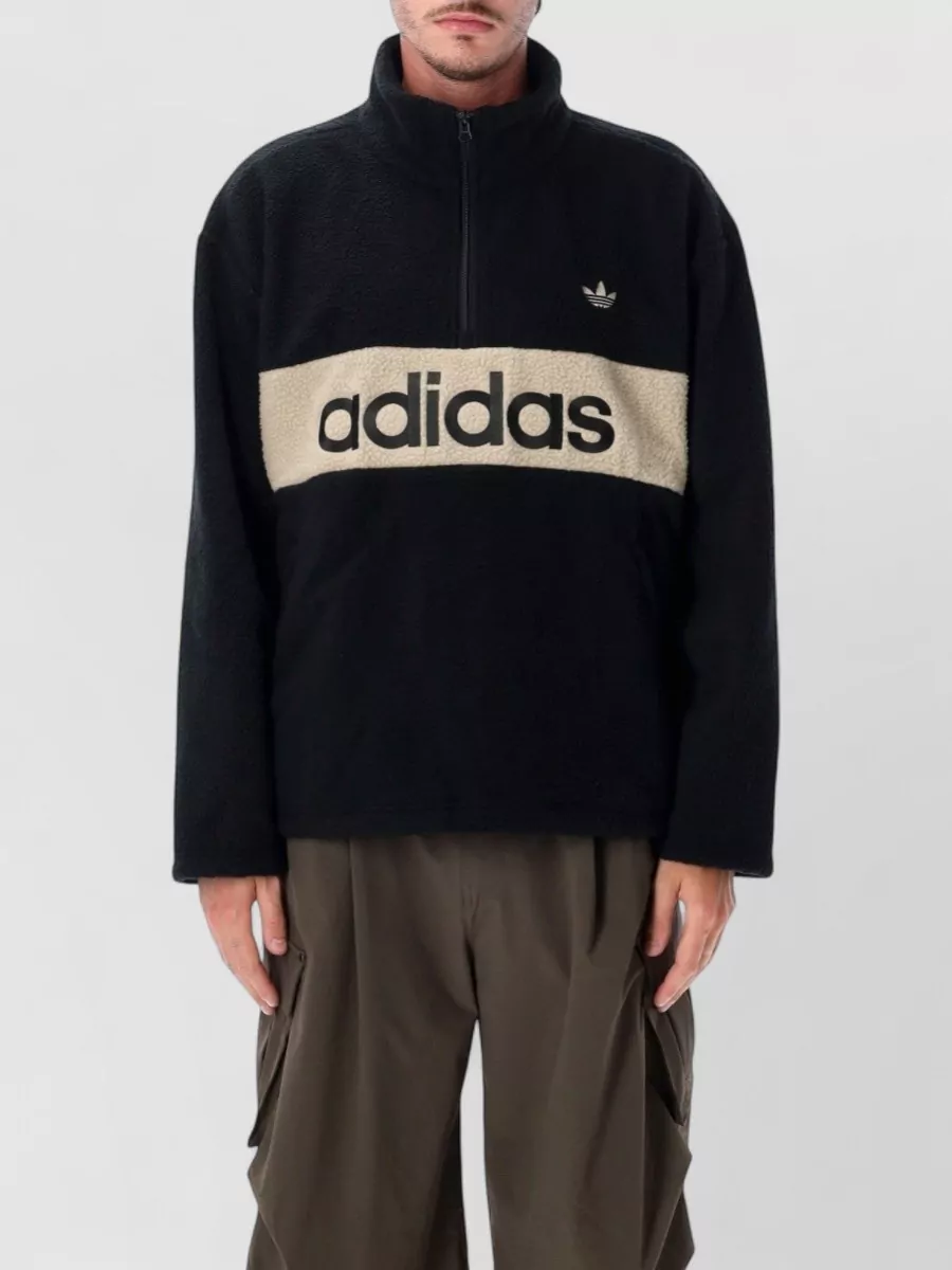 Adidas Originals fleece half zip sweatshirt