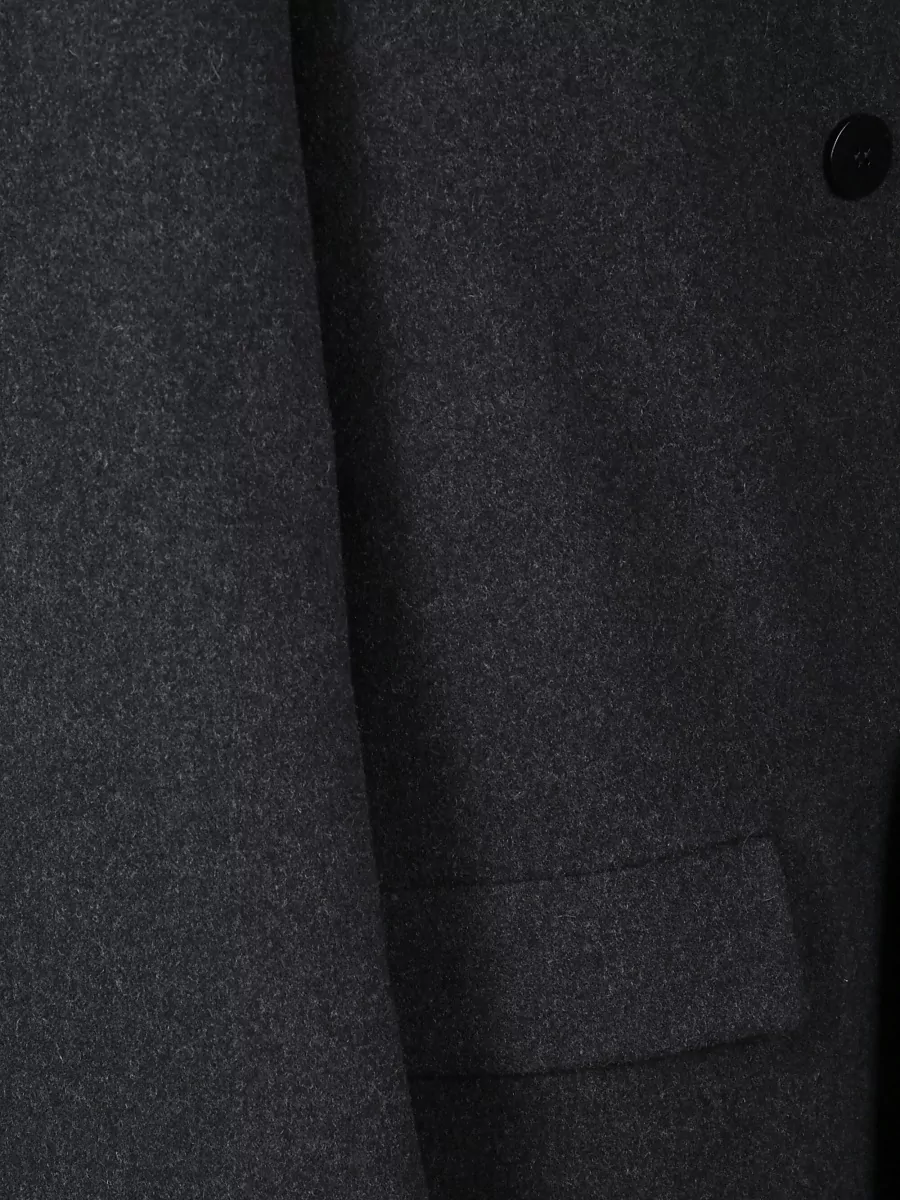Magliano Long Double-Breasted Wool Coat Pockets