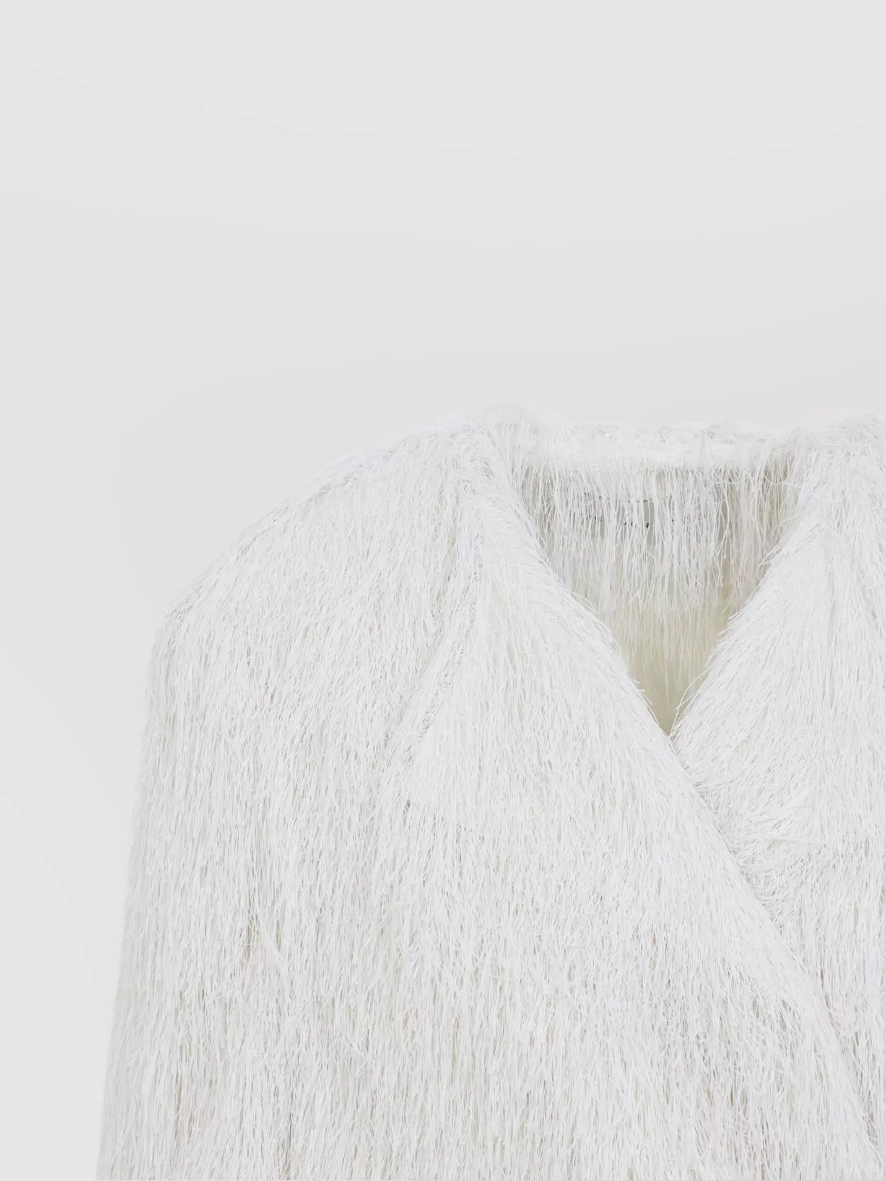 Dries Van Noten Short Coat With Tie And Notched Lapels In White