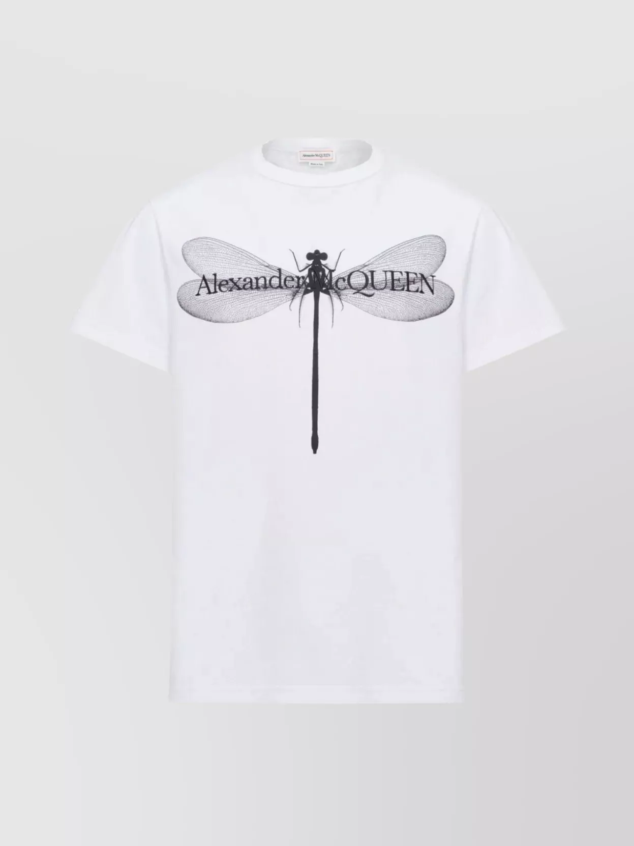 Shop Alexander Mcqueen Organic Dragonfly Graphic Print T-shirt In White
