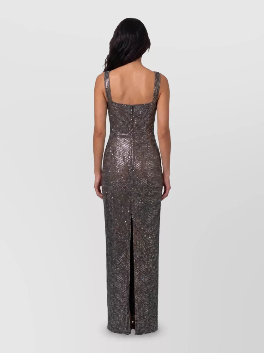 Self-Portrait Rhinestone Maxi Dress