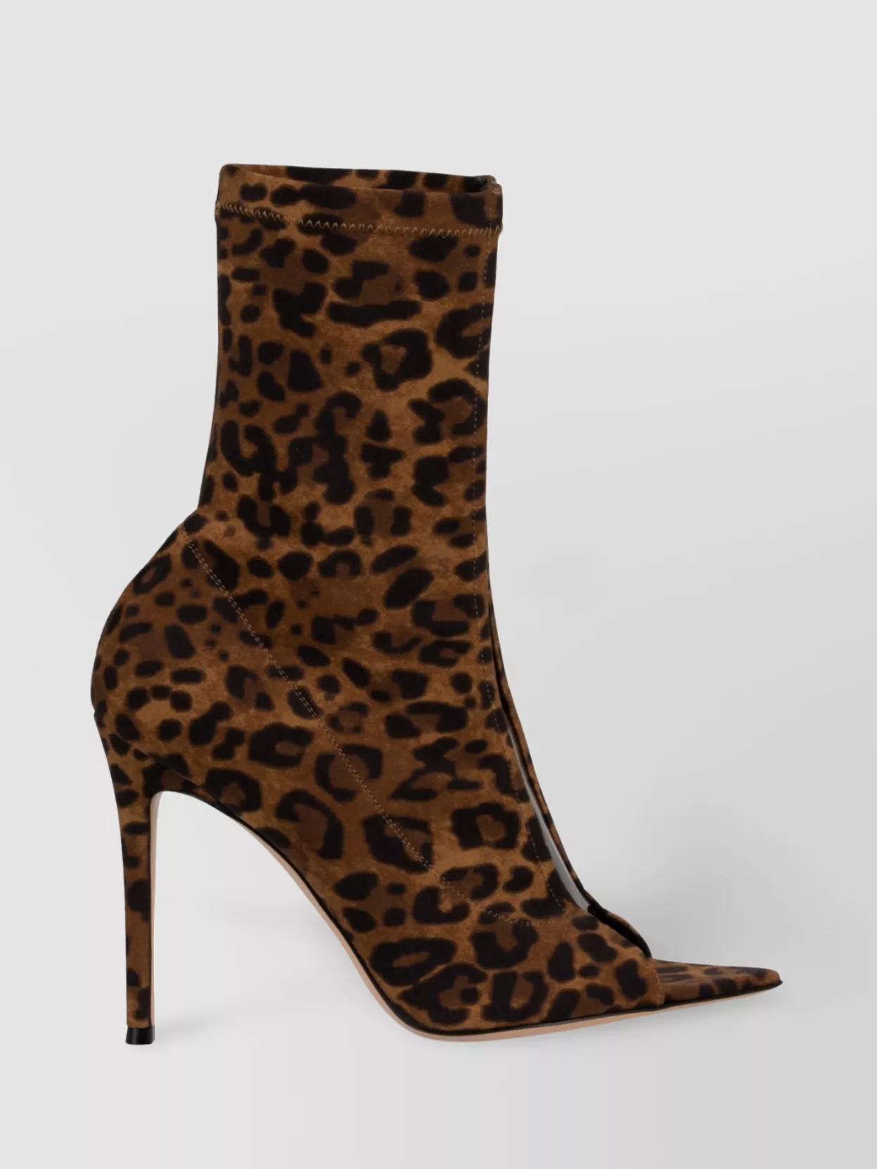 Gianvito Rossi Ankle Boots With Leopard Print And Pvc Panel