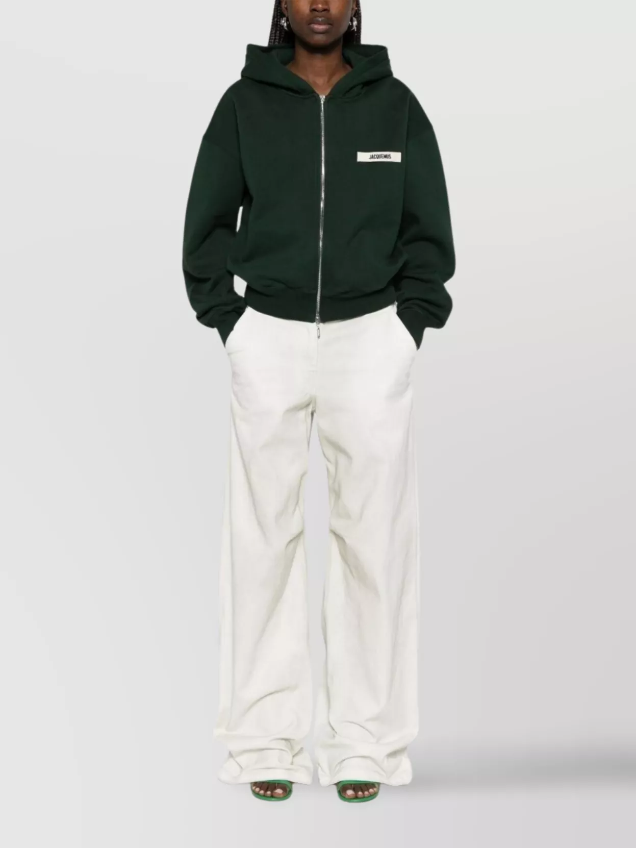 Jacquemus Hooded Crewneck Sweater With Slouchy Hood