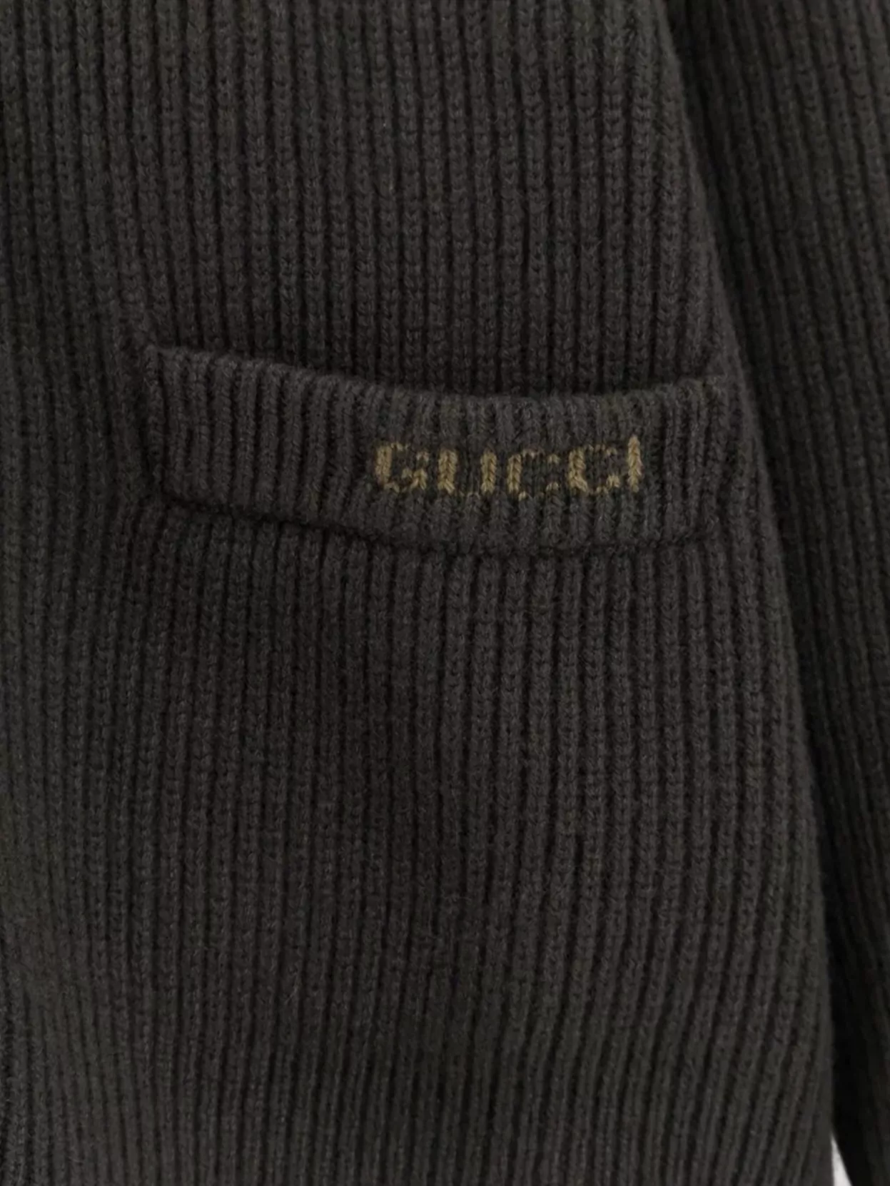 Gucci V-Neck Long Sleeve Cardigan Front Pockets