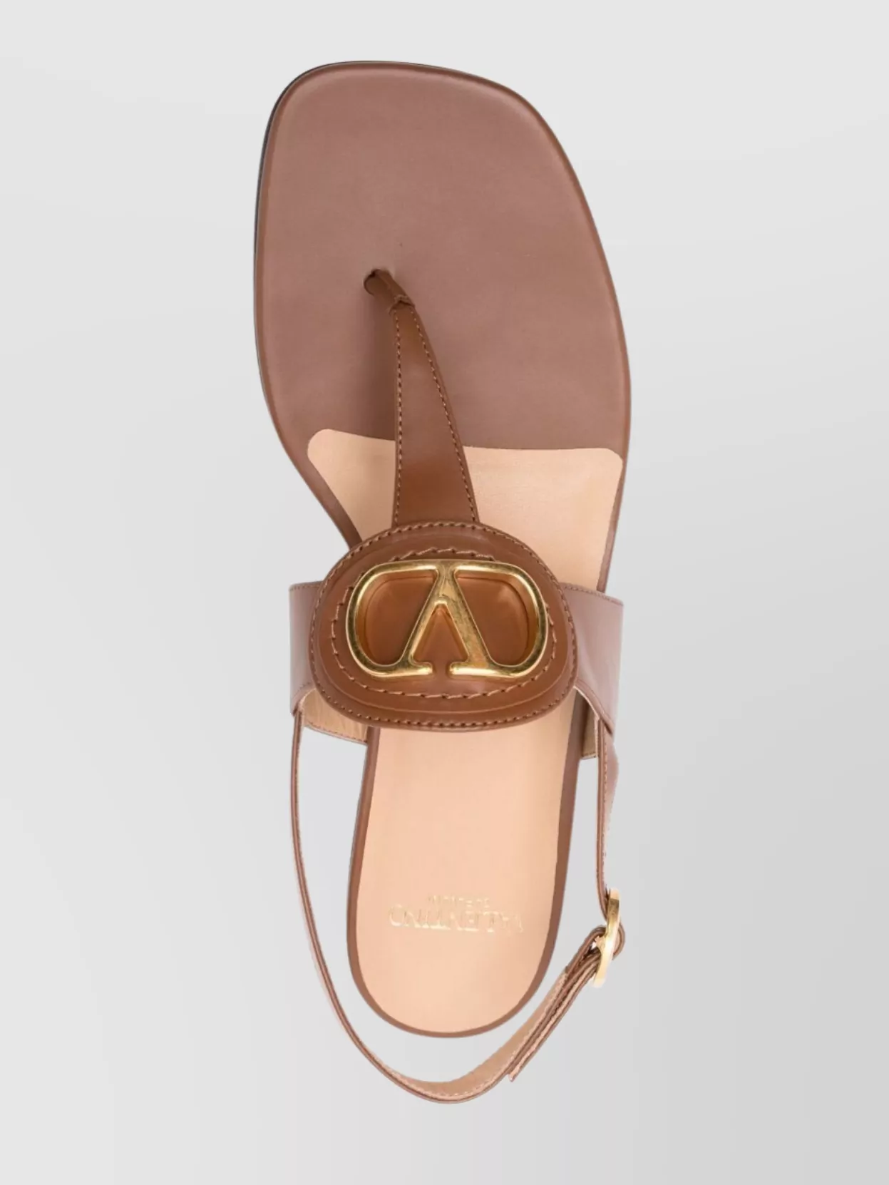 Valentino Garavani Vlogo Signature Leather Thong Sandals
