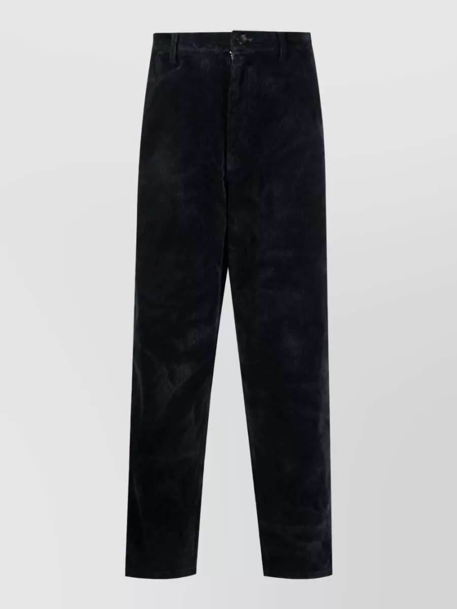 Comme des Garçons velvet straight-leg trousers