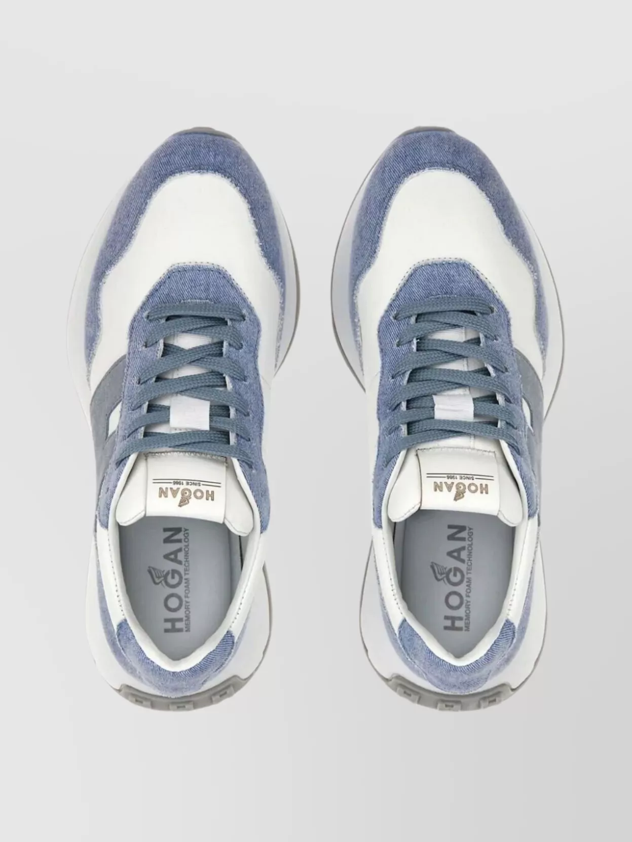Hogan Sneakers With Denim And Suede Panels