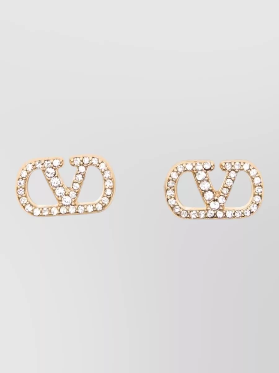 Valentino Garavani crystal-embellished pearl earrings