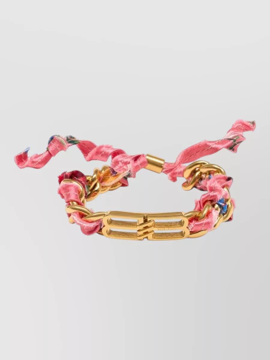 Balenciaga metal ribbon bracelet