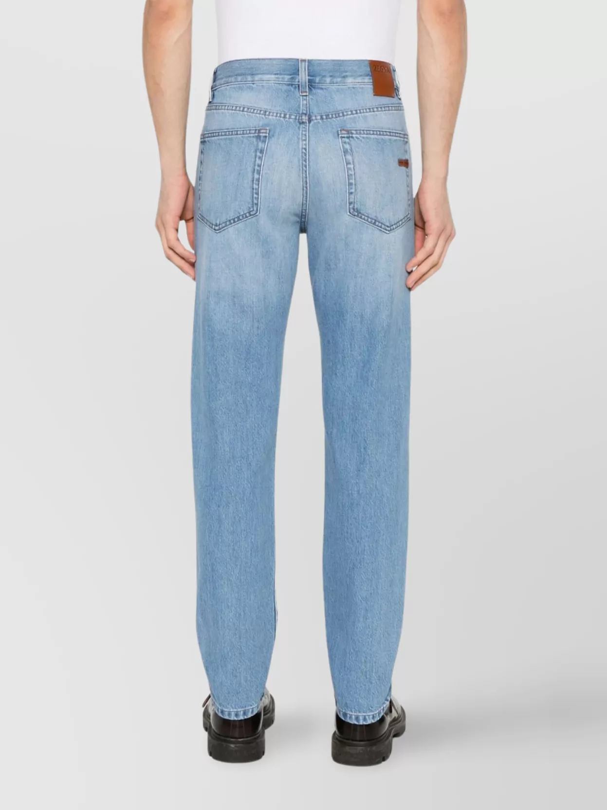 Zegna Faded Wash Five-Pocket Denim Trousers