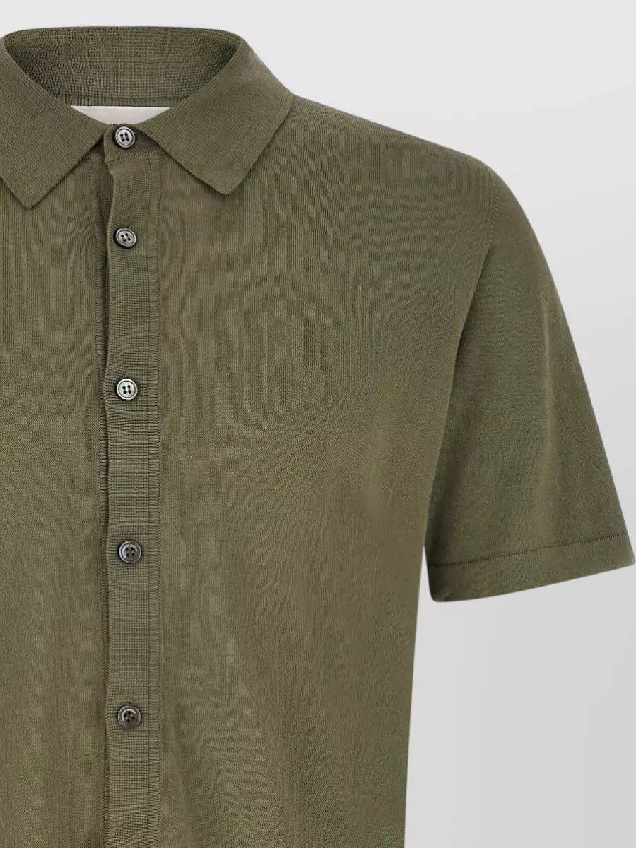 Roberto Collina Knitted Short-Sleeve Polo Shirt