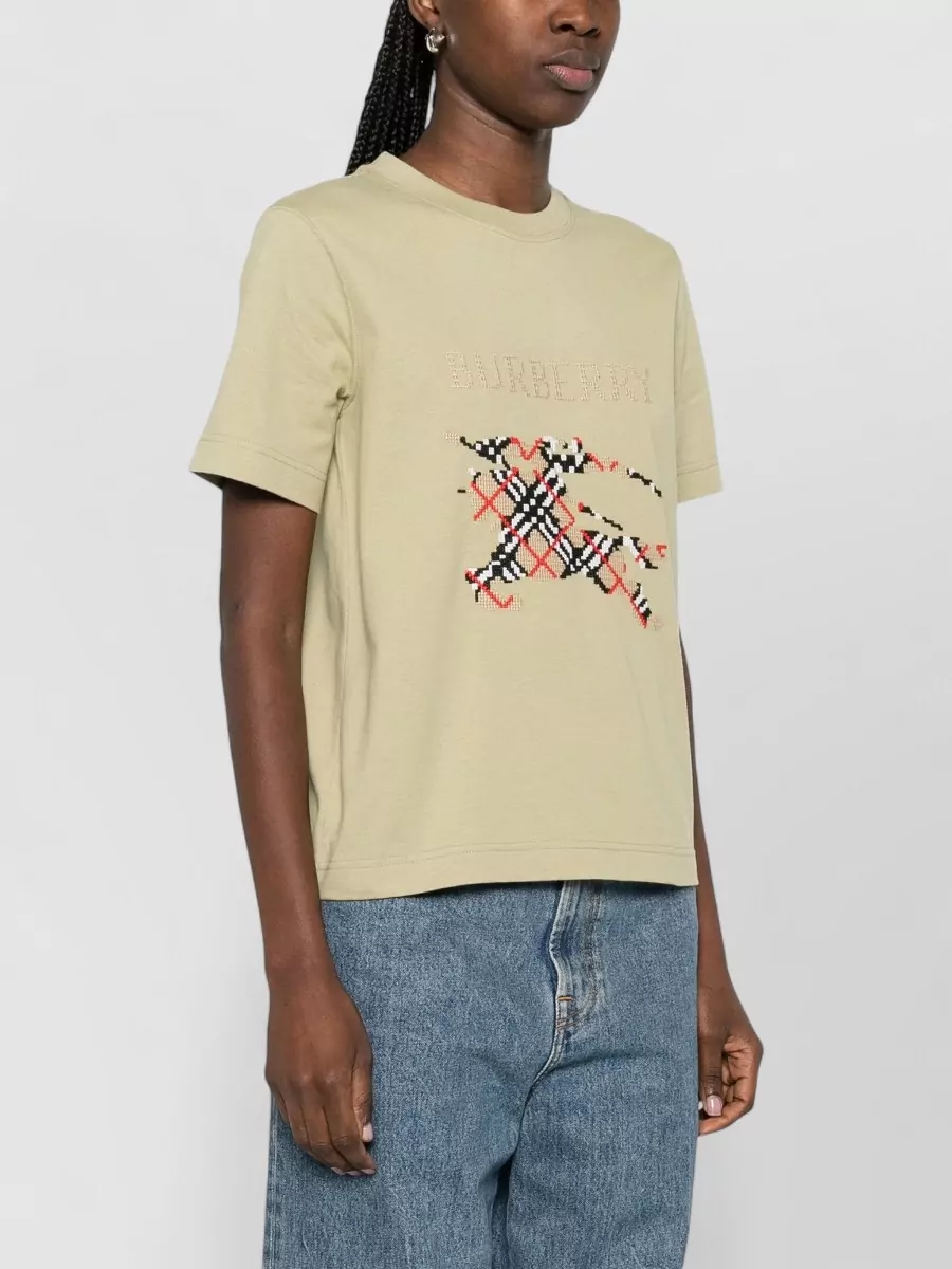 Burberry Ekd Crew Neck Graphic Print T Shirt