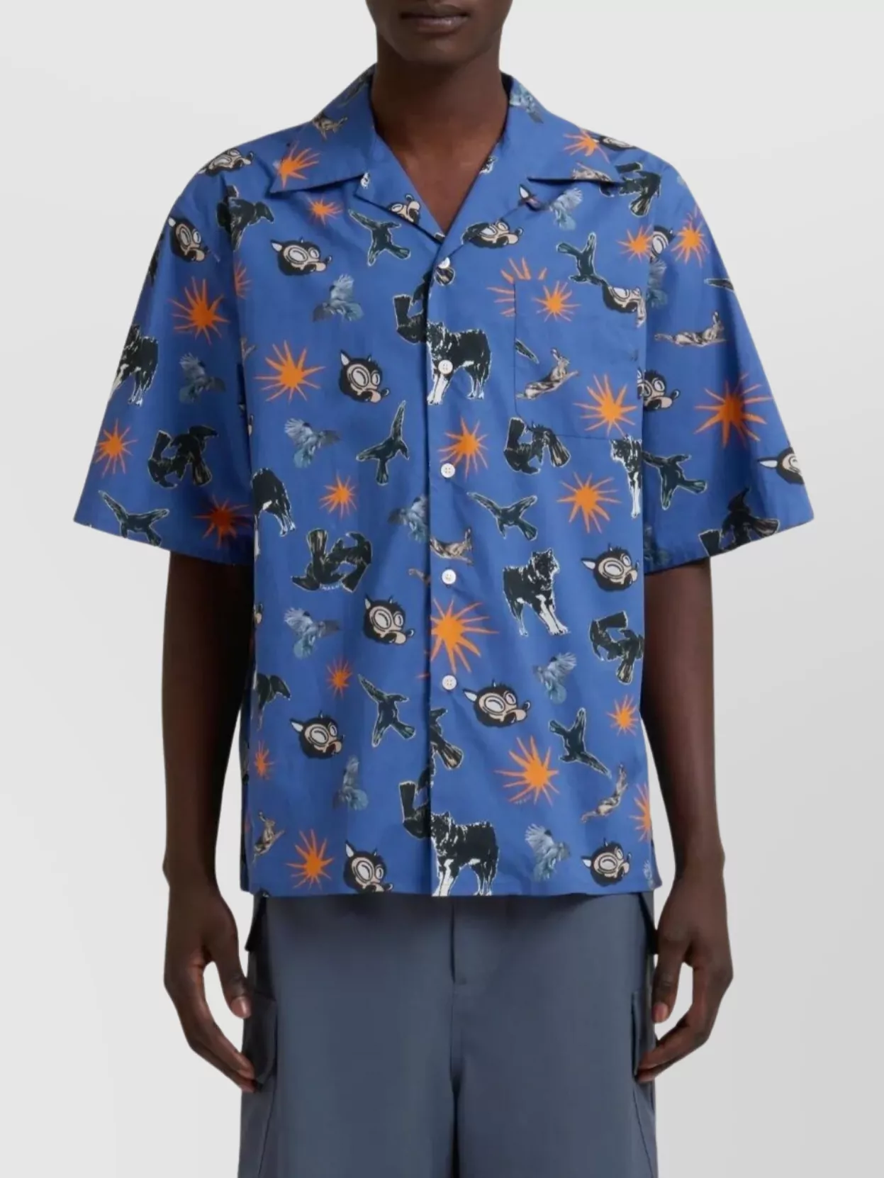 Marni Short Sleeve Shirt Graphic Print In Multi