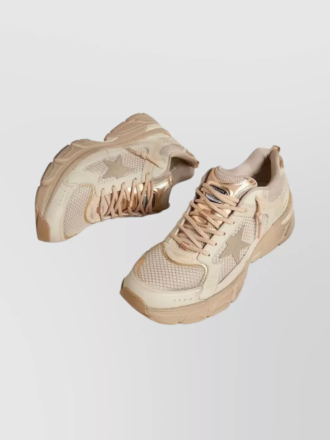 Golden Goose Star Design Leather And Suede Sneakers