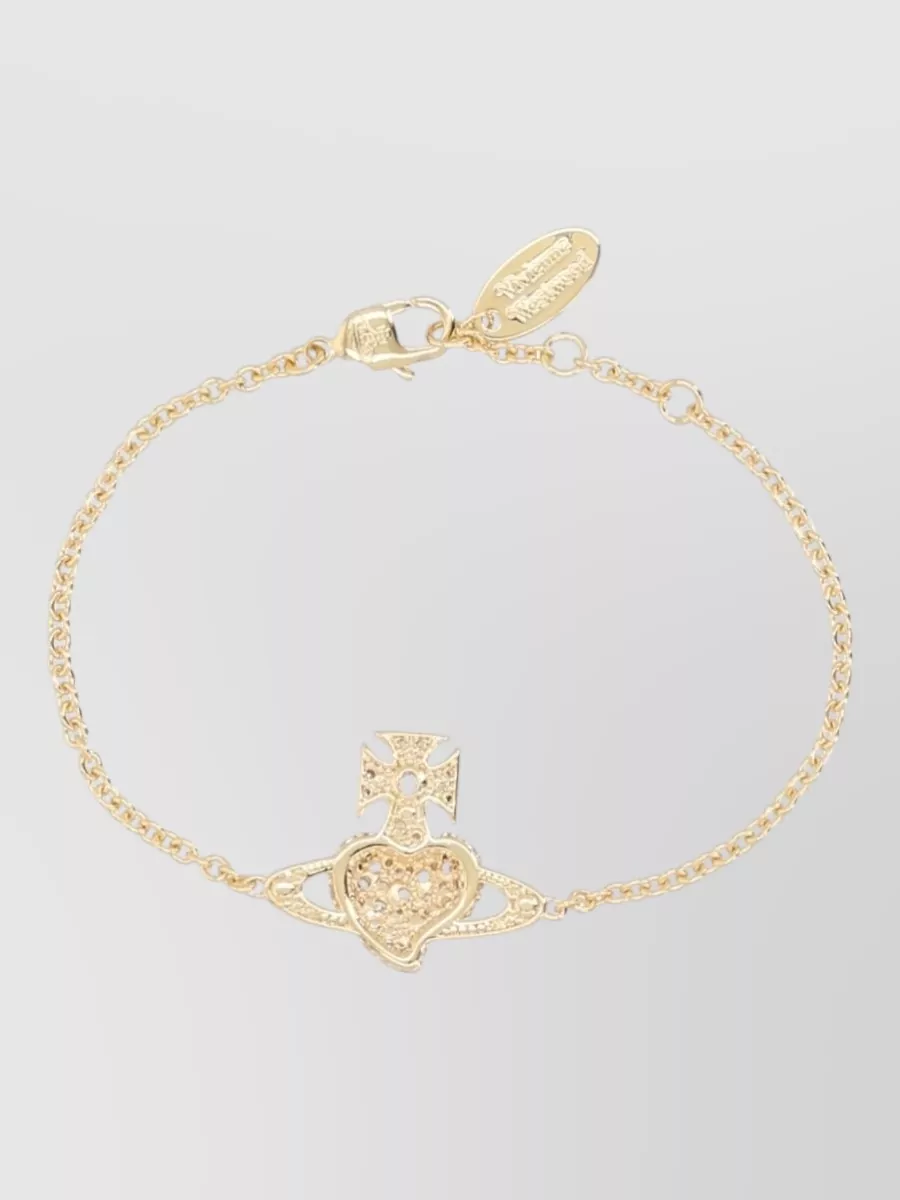 Vivienne Westwood Chain Link Bracelet Featuring Pendant Charm
