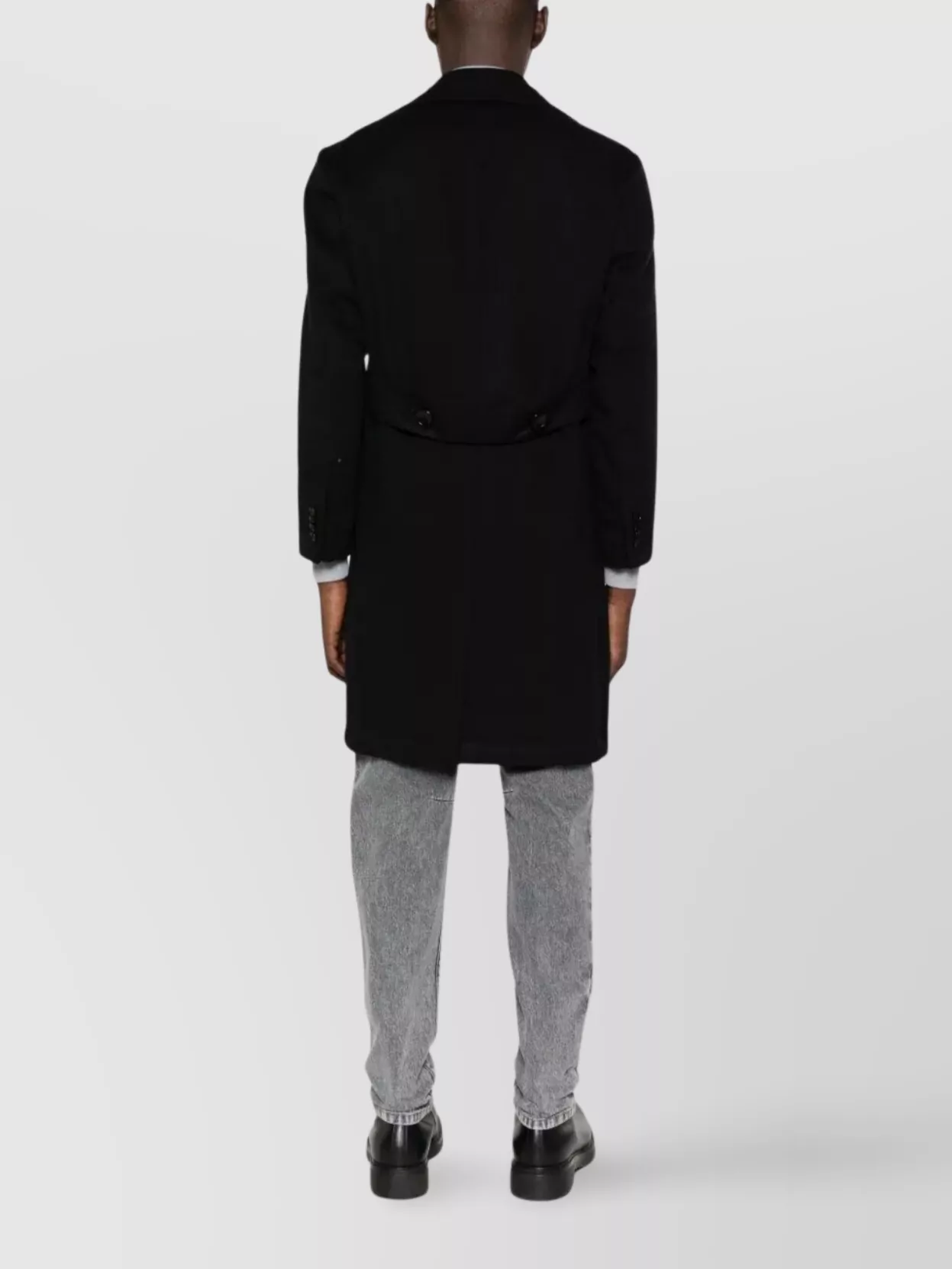Kiton Coat With Peak Lapels And Welt Pockets