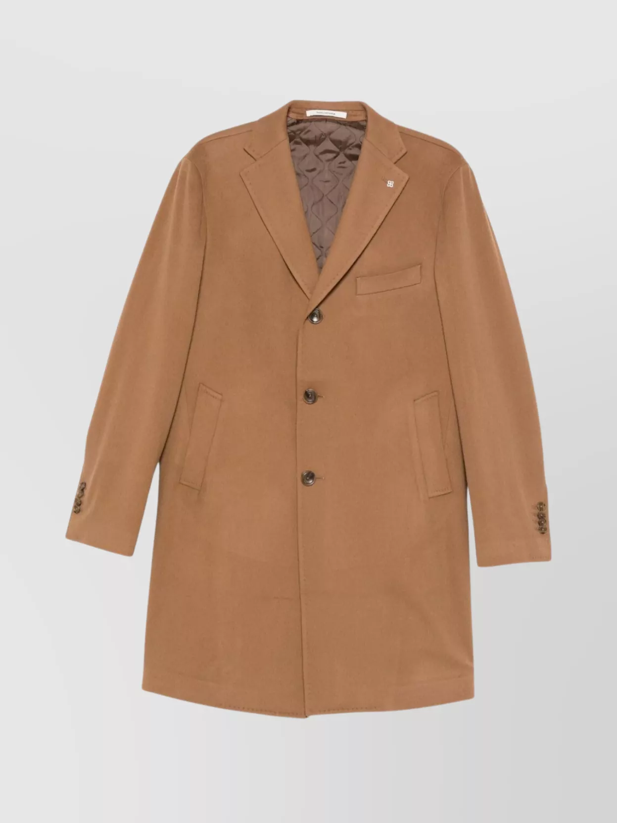 Tagliatore Tailored Single-breasted Coat Featuring Pockets In Black