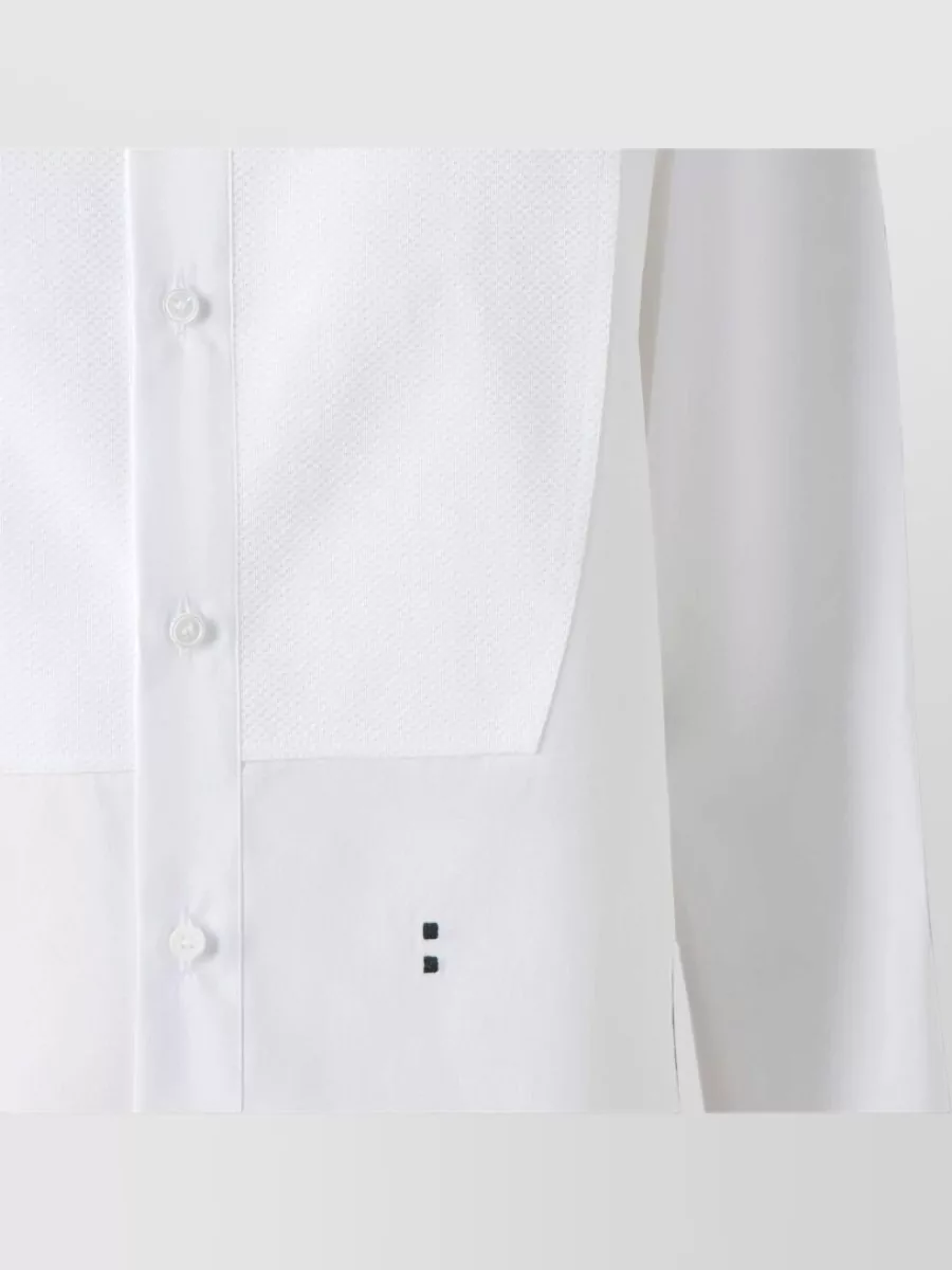 Fendi Cotton Poplin Slim-Fit Mandarin-Collar Shirt