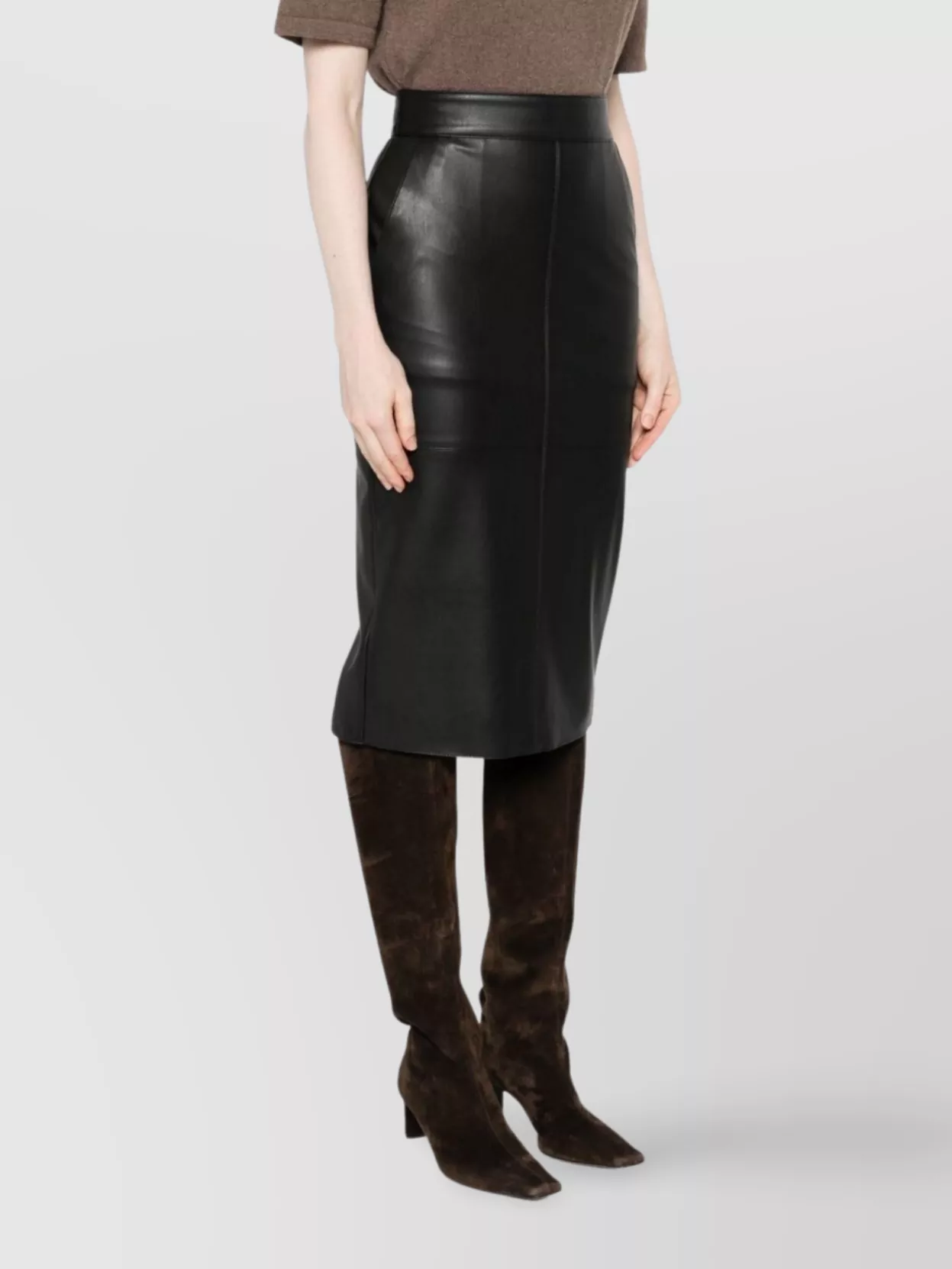Elisabetta Franchi High Waist Pencil Skirt With Back Detail