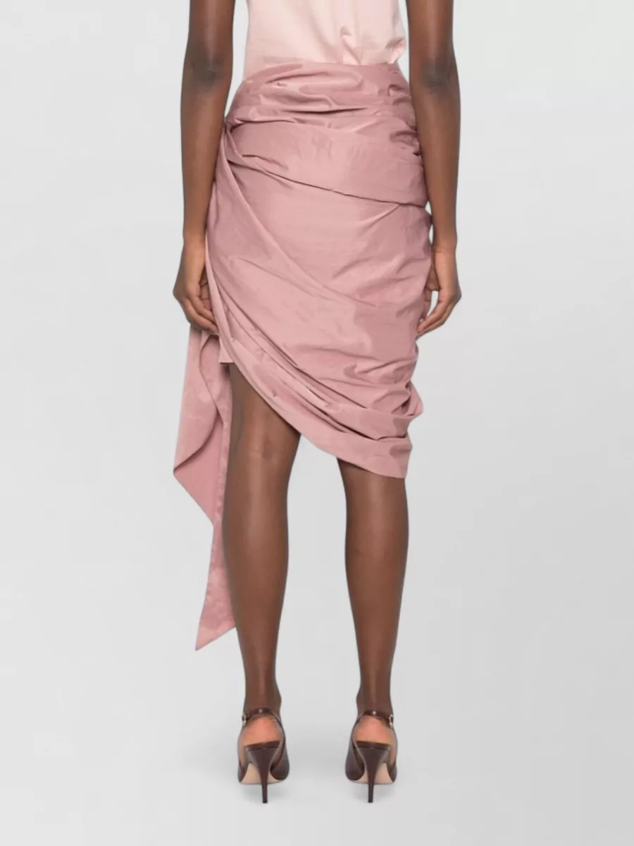 Chloé Draped Asymmetric Wrap Knee-Length Skirt