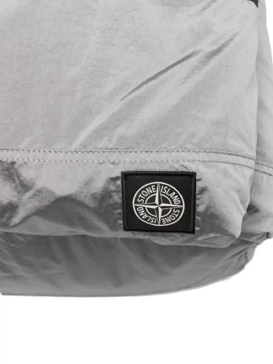 Stone Island Backpack Adjustable Straps Front Zip Pocket Handle