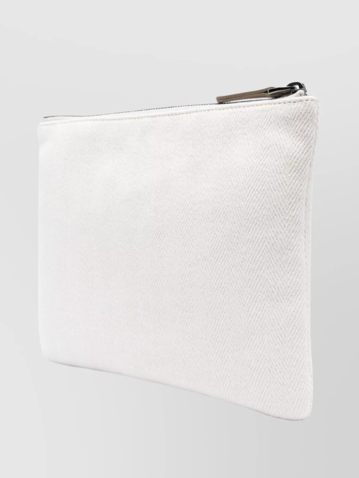 Brunello Cucinelli Embroidered Motif Linen And Cotton Pouch
