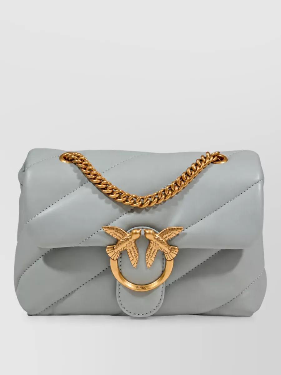 Pinko love bag puff leather clutch bag