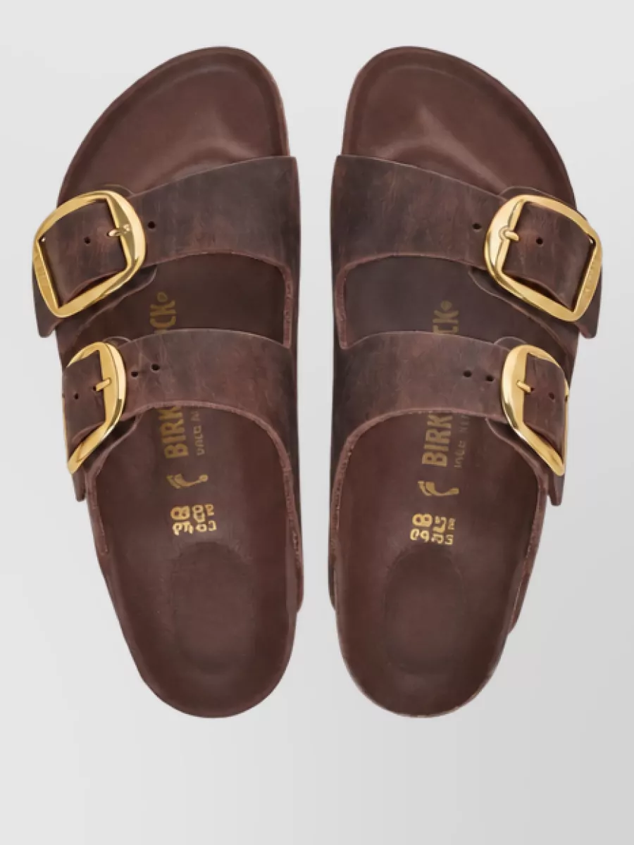 Birkenstock Leather Flat Slides
