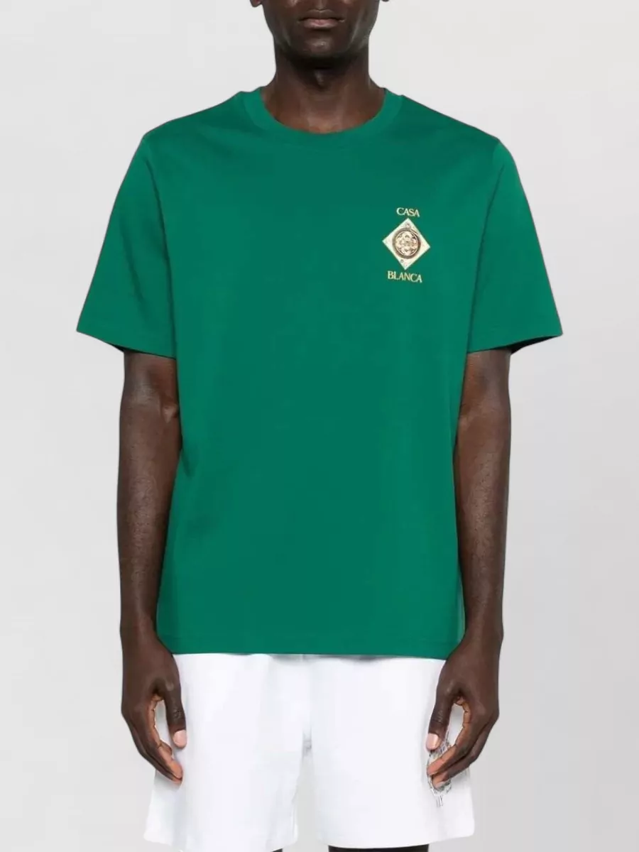 Casablanca Printed Cotton Crewneck Short-Sleeve T-Shirt