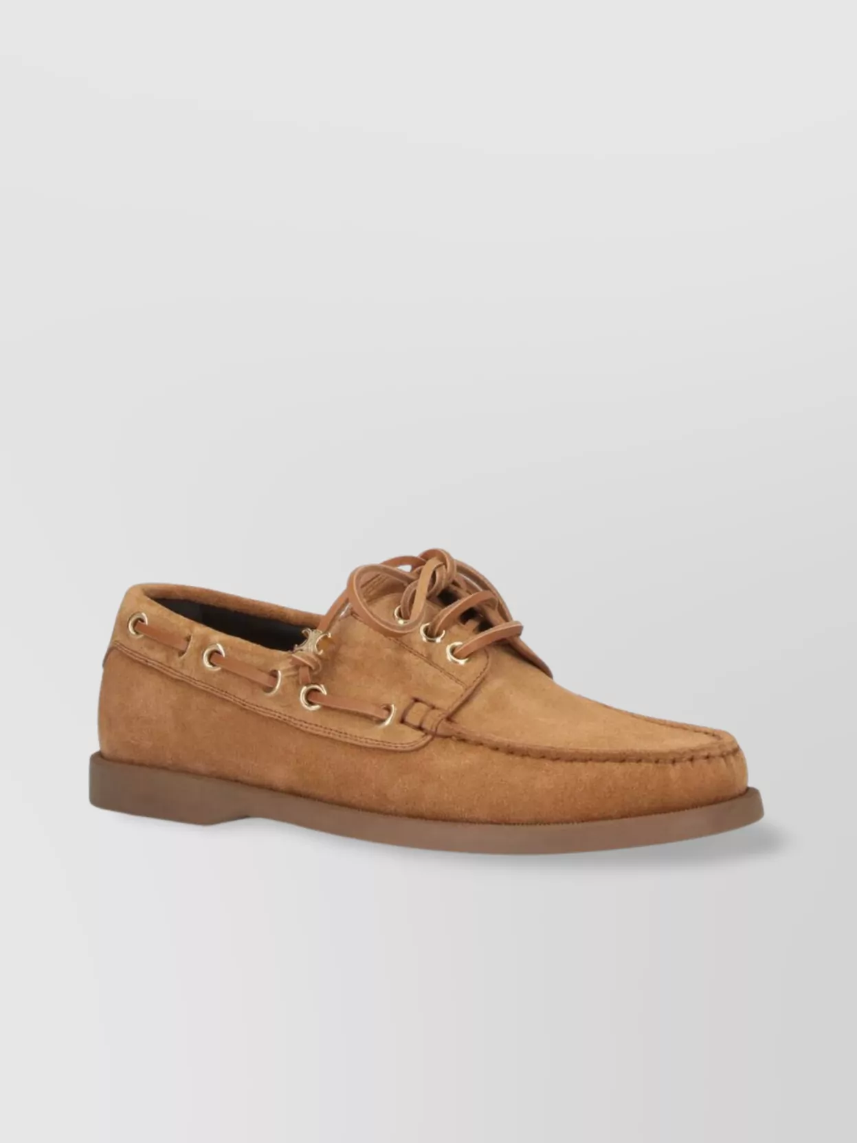 Celine Eyelet Detailing Suede Loafers