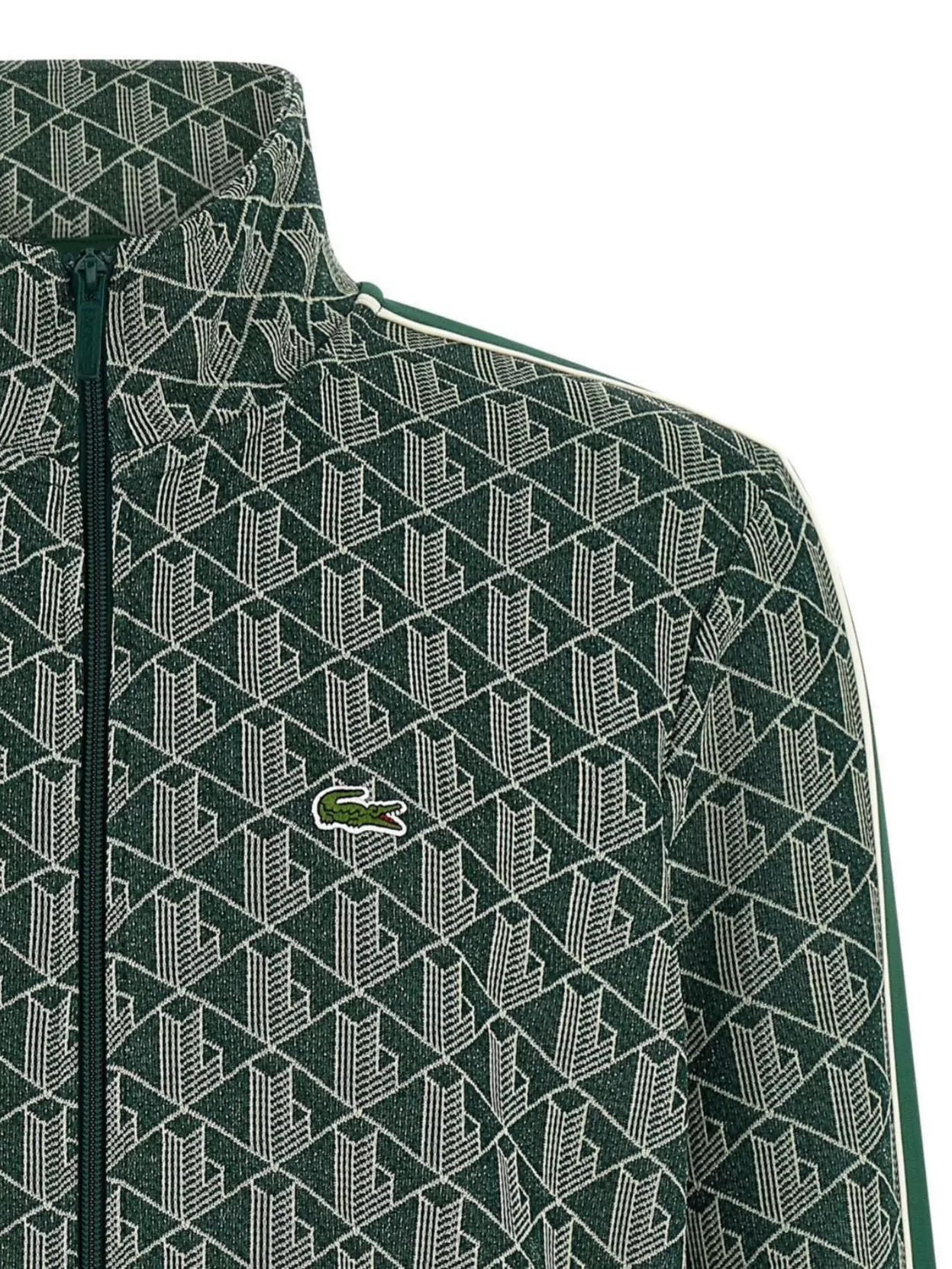 Lacoste Sweatshirt With High Collar And Side Stripes