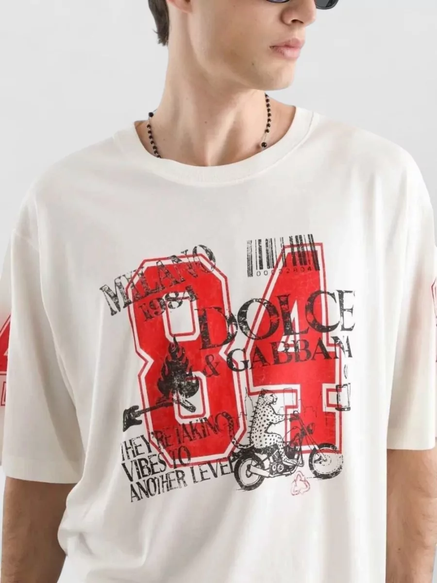 Dolce&Gabbana Printed Regular-Fit Crew-Neck Short-Sleeve T-Shirt