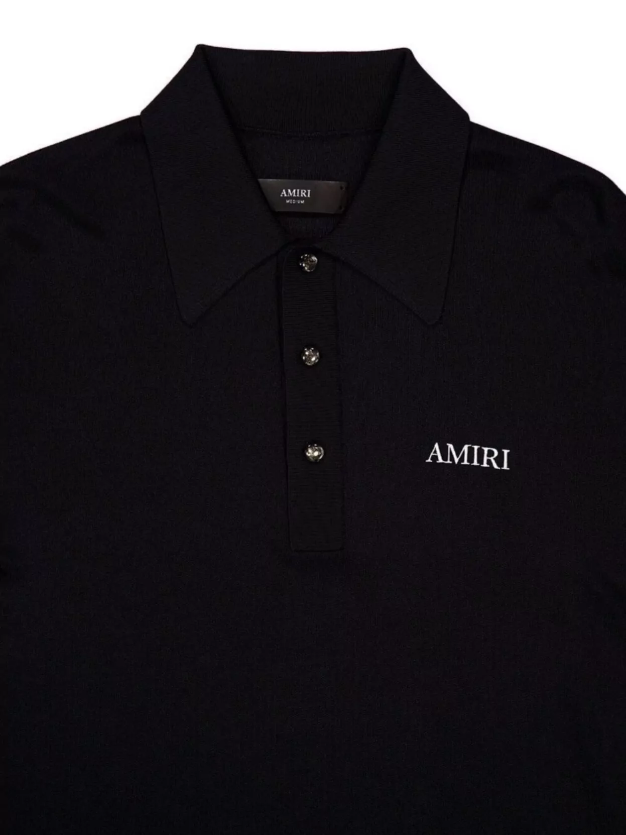 Amiri Polo Shirt With Ribbed Cuffs And Short Sleeves