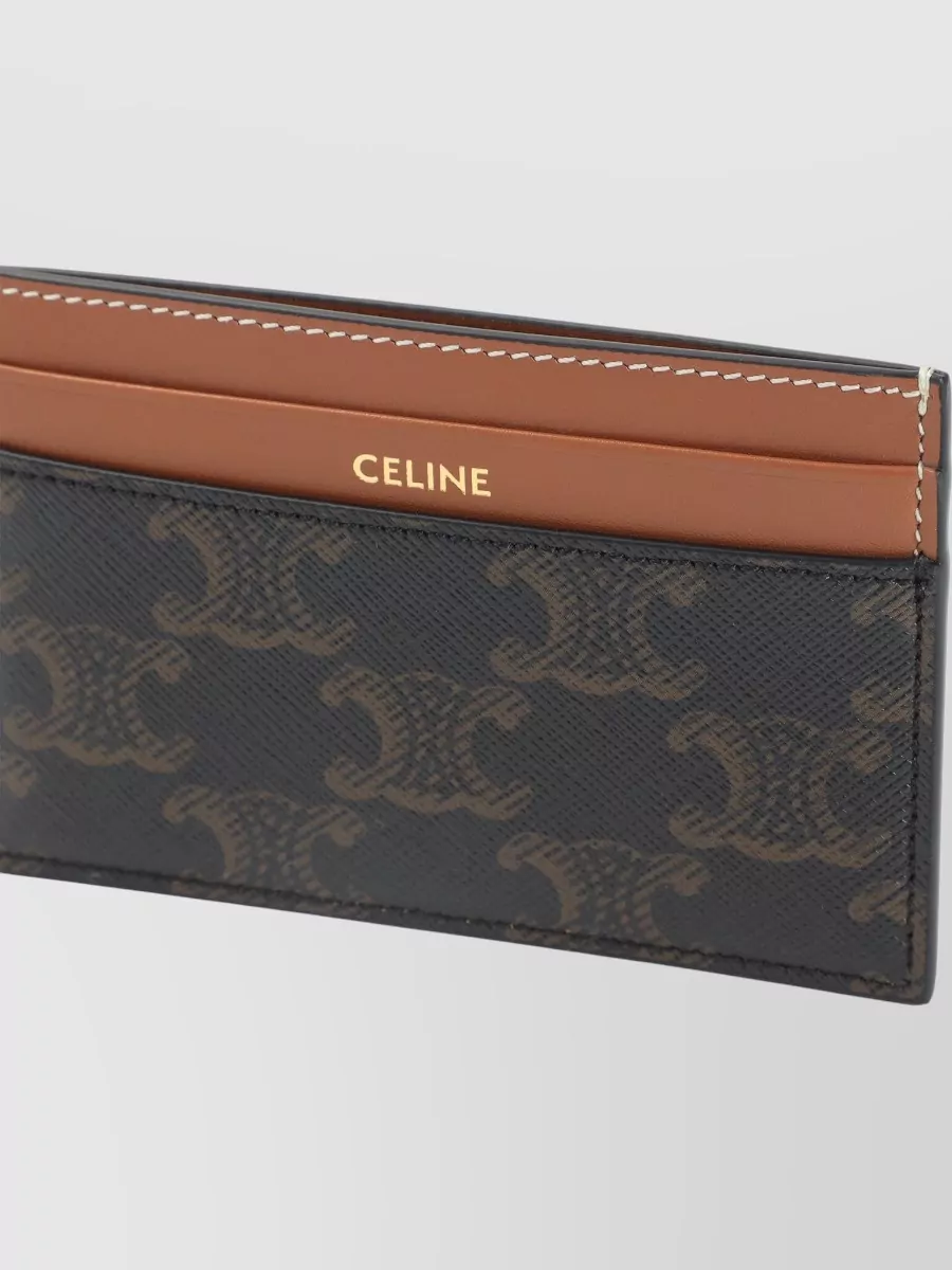 Celine Stylish Medium Card Holder With Contrast Stitching