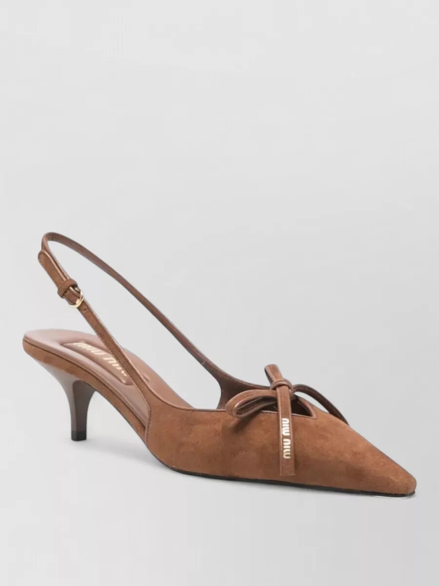 Miu Miu Suede slingback pumps