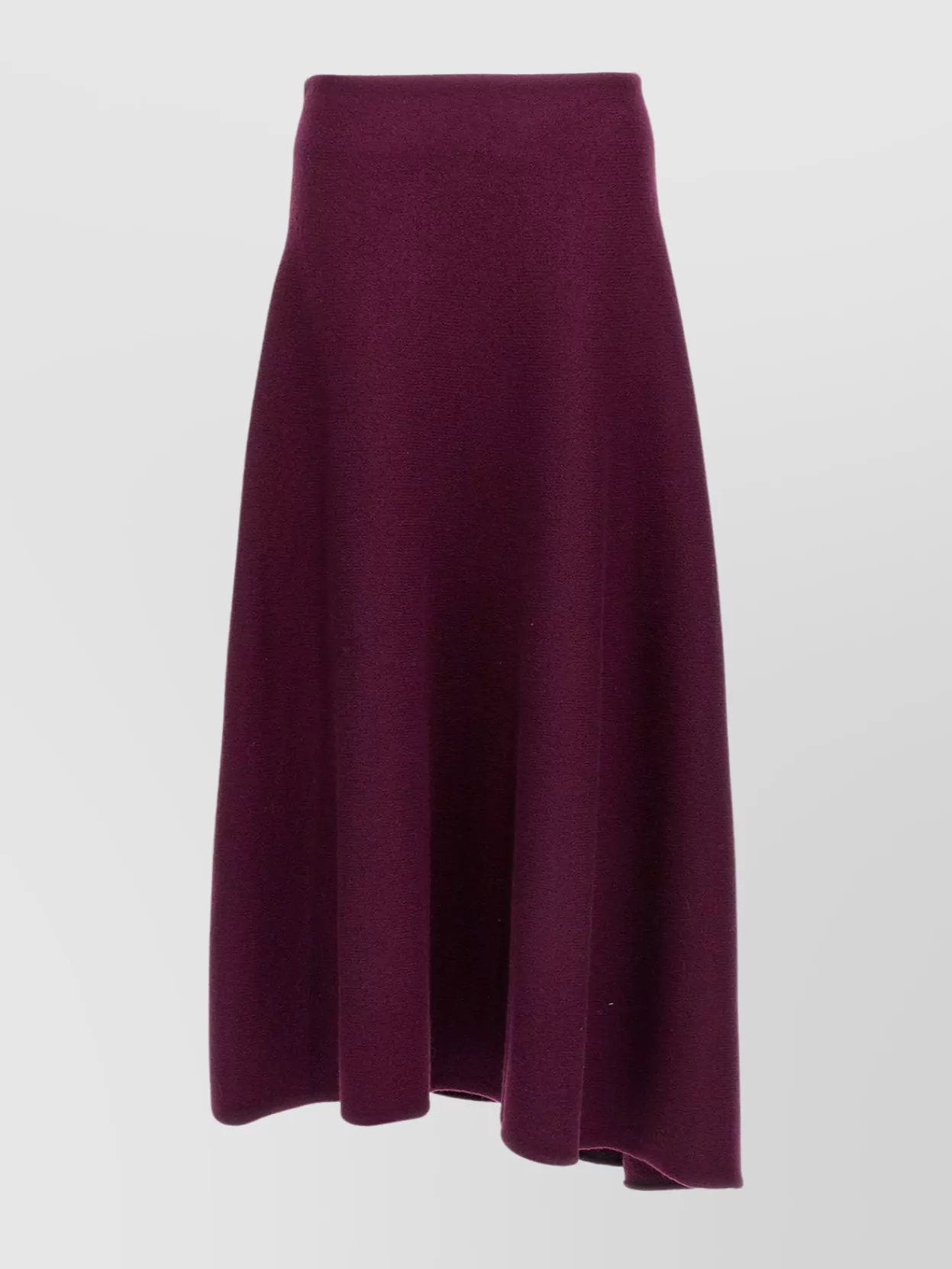 Shop Jil Sander Wool Skirt Asymmetrical Hem