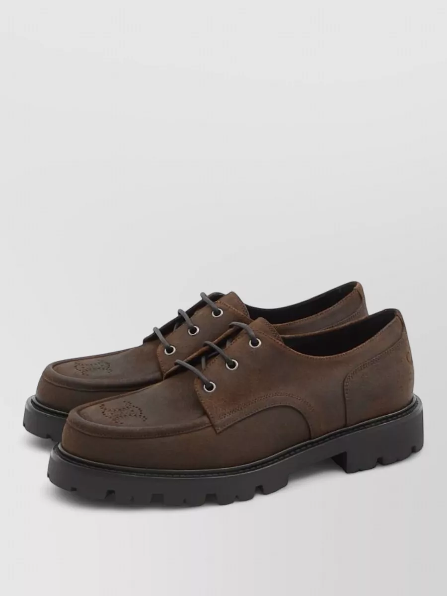 Celine Suede Derby Lace-Up Shoes