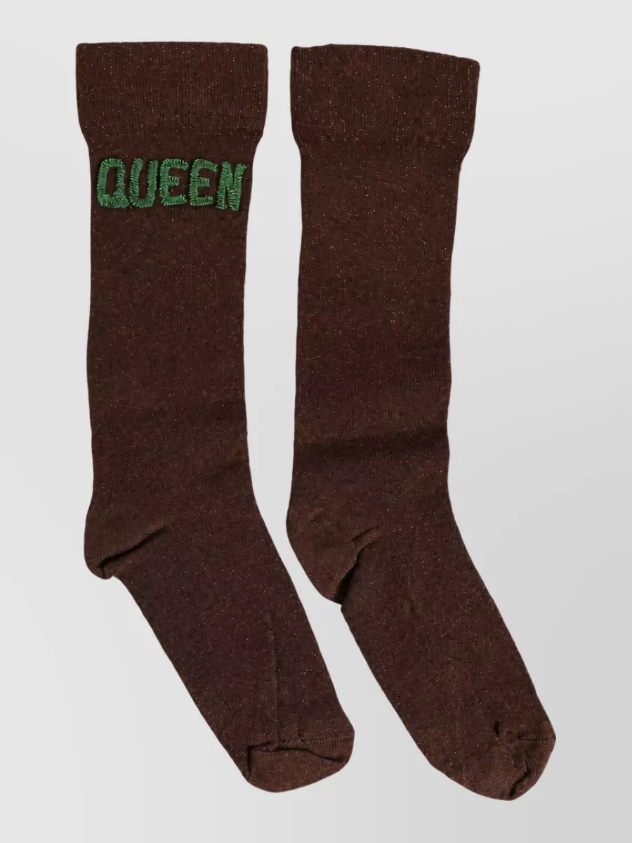 Dolce&Gabbana Embroidered Mid-Calf Socks