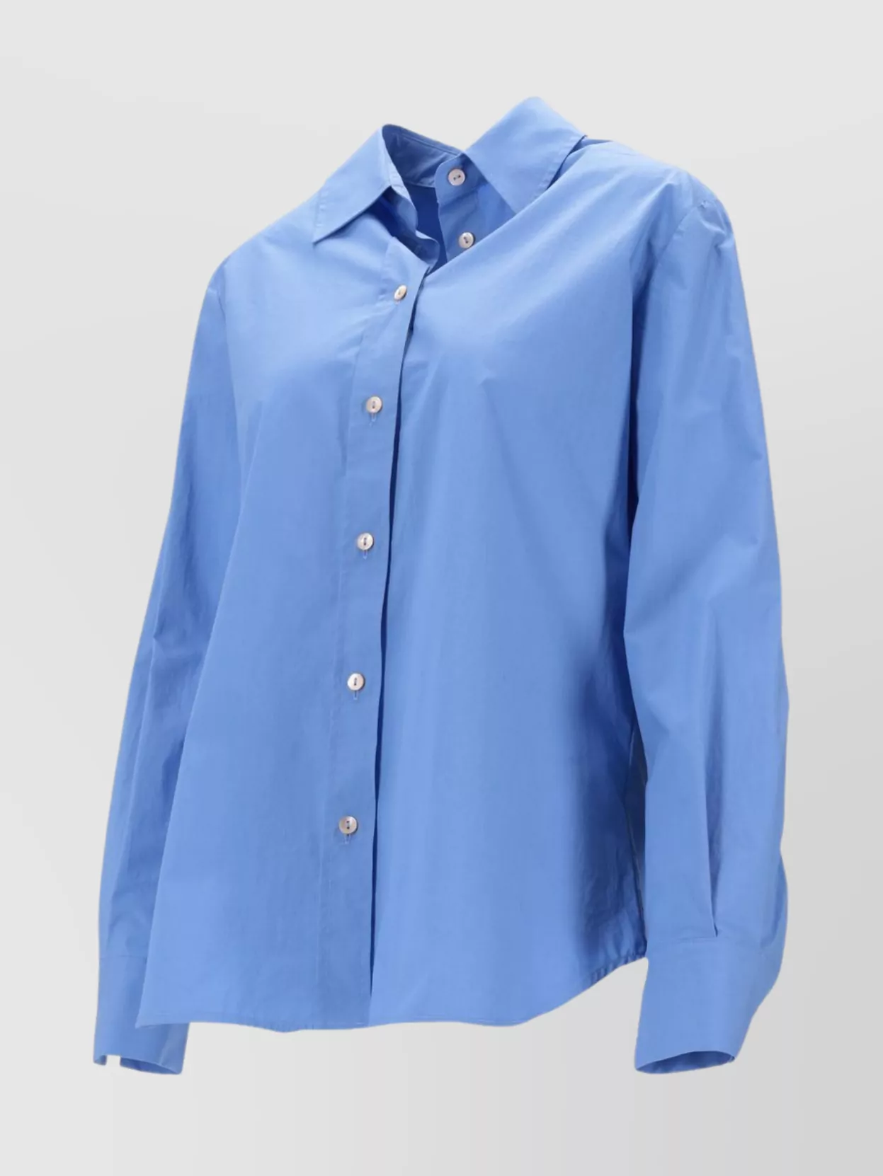 Parosh Long Sleeve Collared Shirt With Cuffed Sleeves