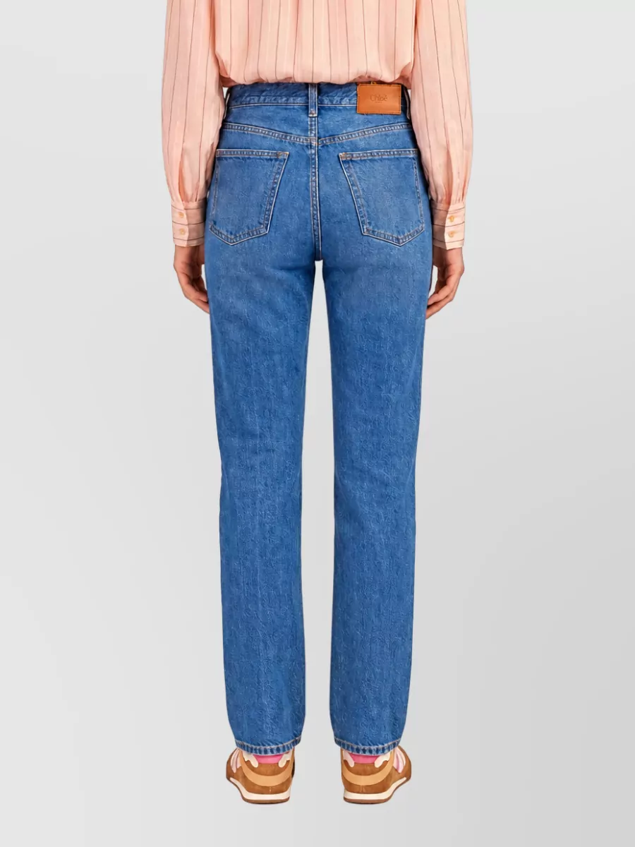 Chloé High-Rise Slim-Fit Straight-Leg Denim Jeans