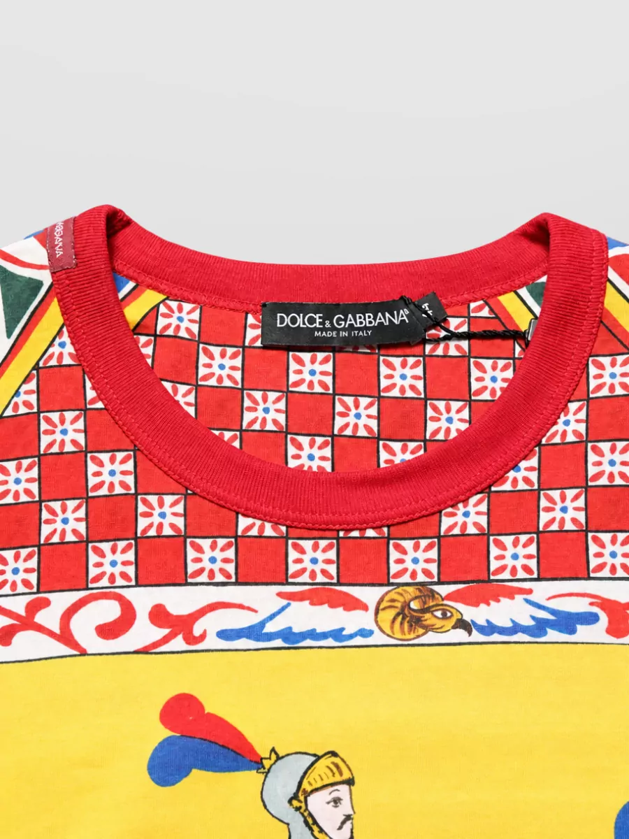 Dolce&Gabbana Carretto Print Crew Neck T-Shirt