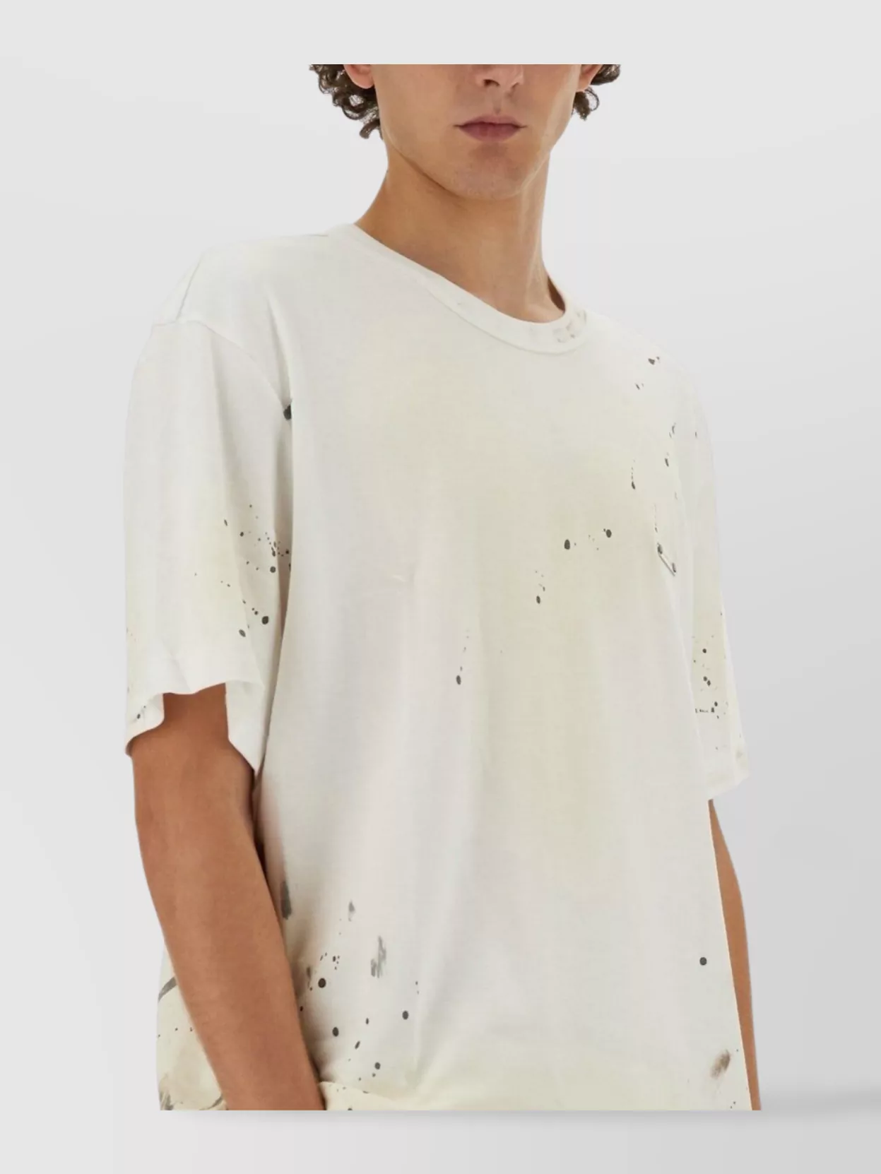 Helmut Lang Splatter Design Print T-Shirt