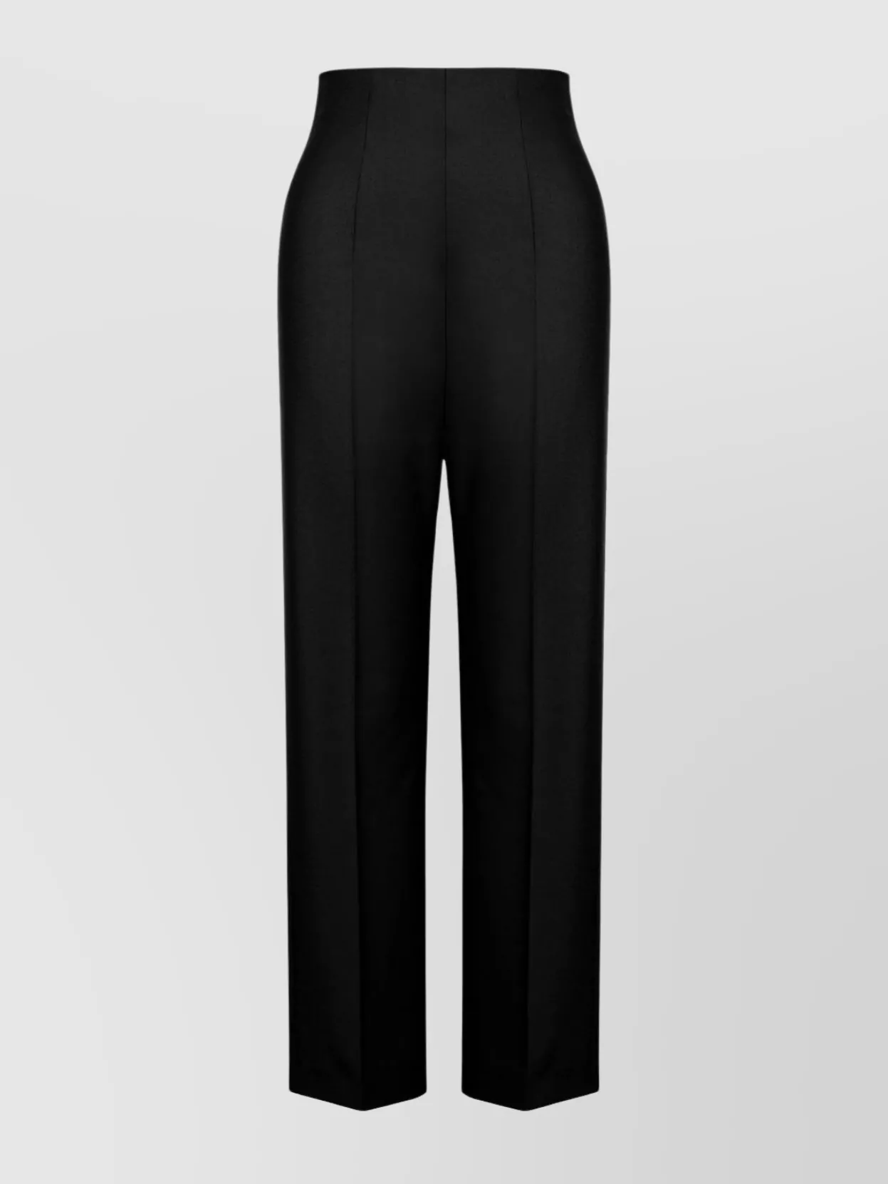 Alberta Ferretti High Waist Straight Leg Trousers With Crease Detailing