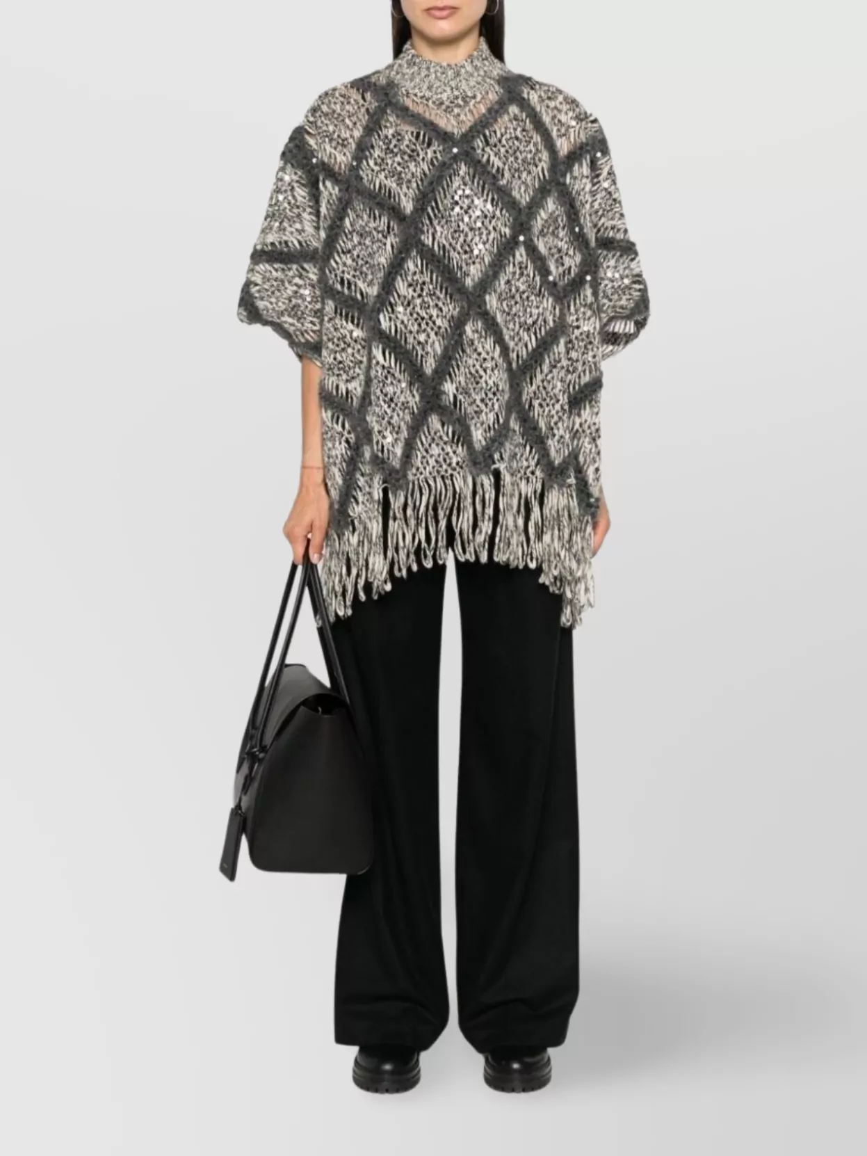 Brunello Cucinelli Tailored Trousers With Wide Leg In Black