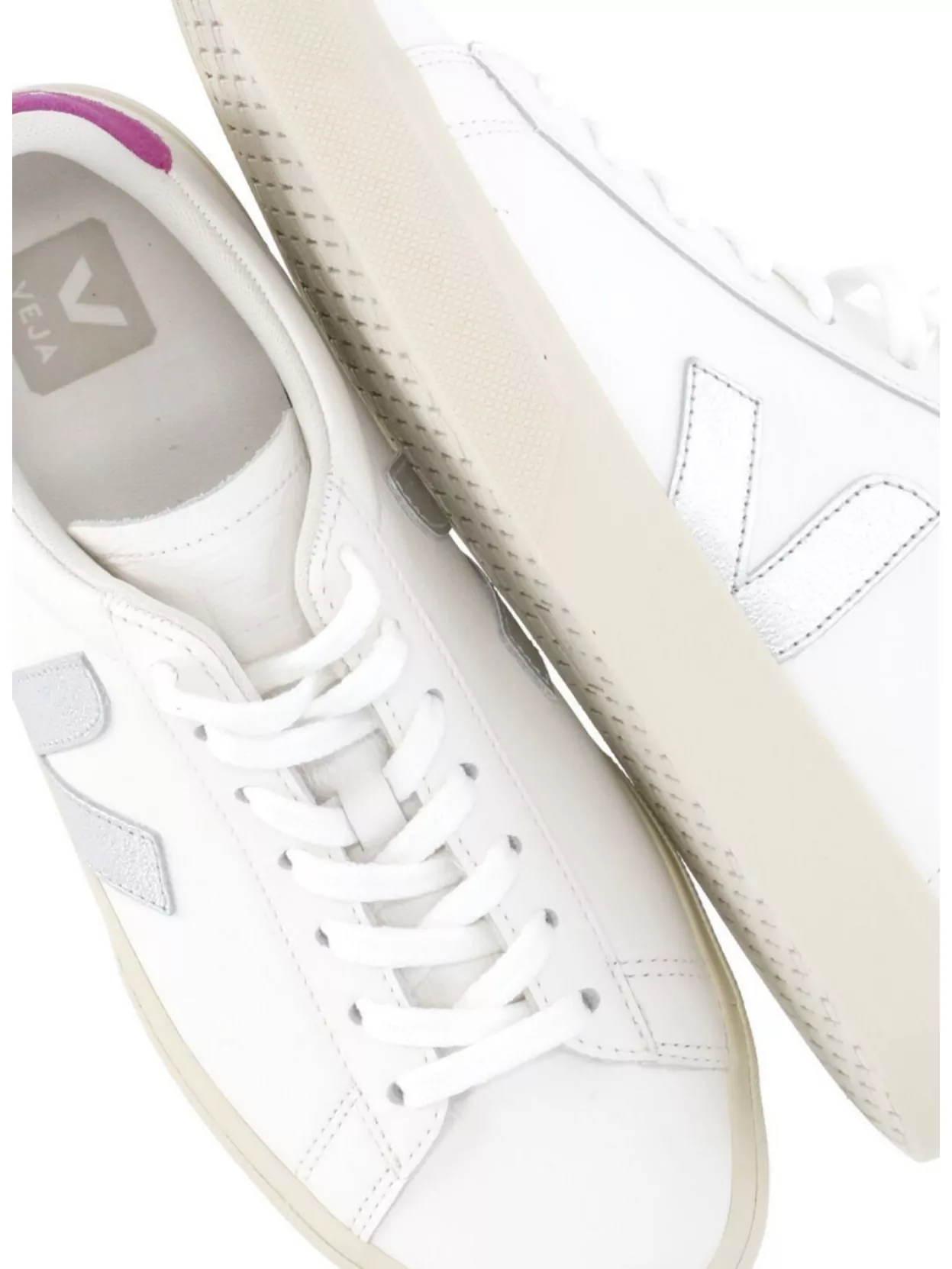 Veja Round Toe Low Top Sneakers With Logo