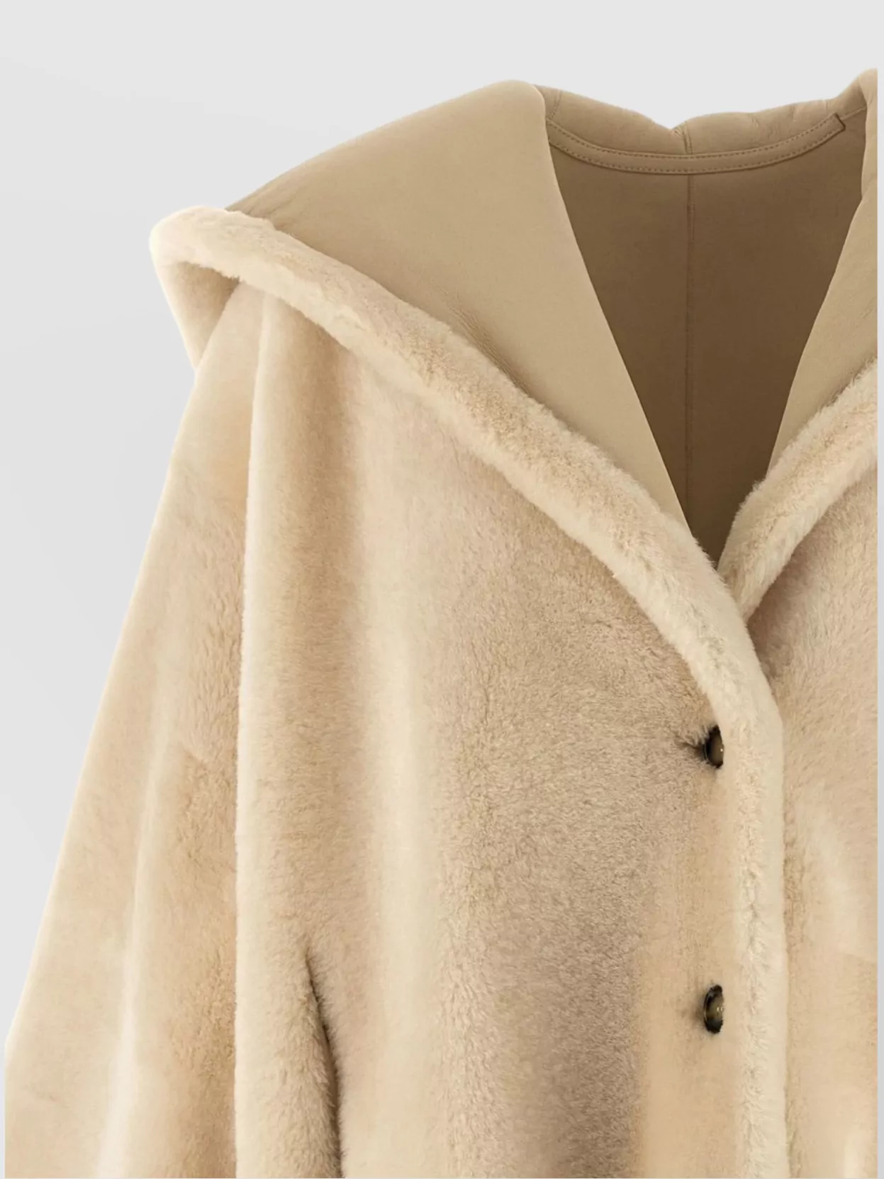 Alberta Ferretti Hooded Jacket With Faux Fur And Pockets In Brown