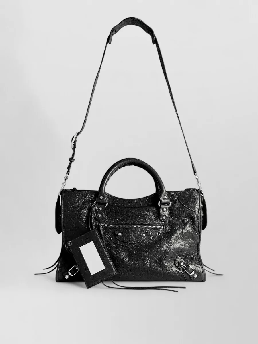 Balenciaga Le City Medium Leather Shoulder Bag