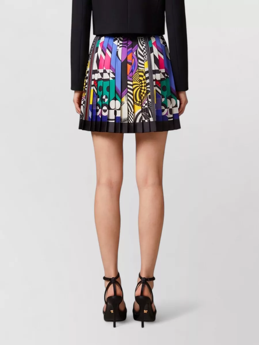 Versace Silk Pleated Mini Skirt