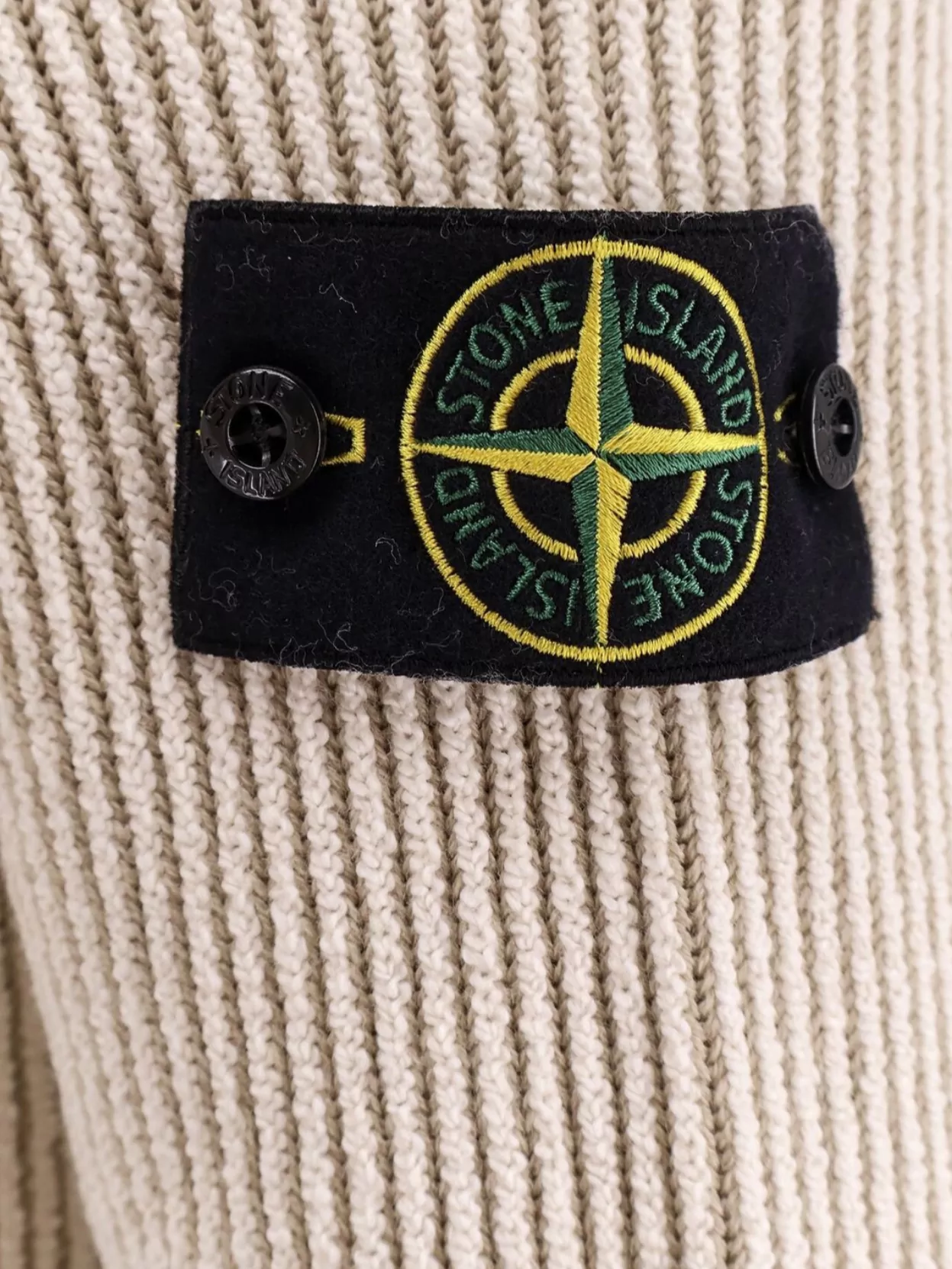 Stone Island Virgin Wool And Cotton Sweater Patch