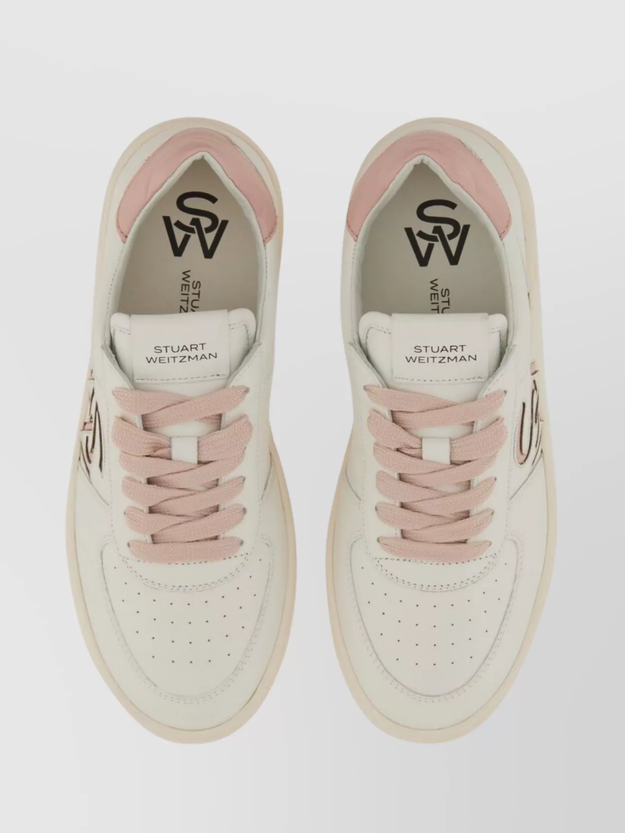 Stuart Weitzman Sneaker With Perforated Logo Design